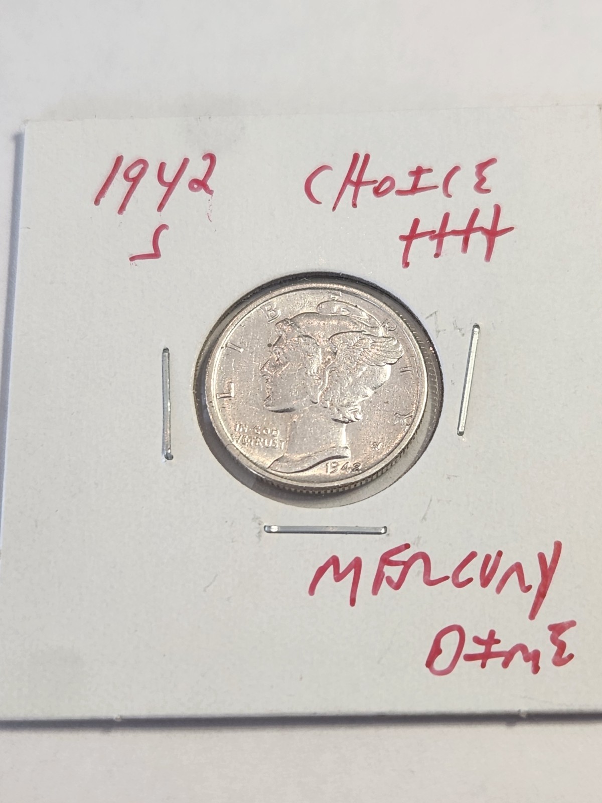 1942 S CHOICE+++ MERCURY DIME RARE