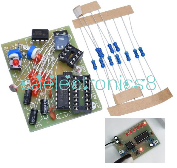 NEW Light control flow lamp DIY kit electronic skills CD4017 light control lamp