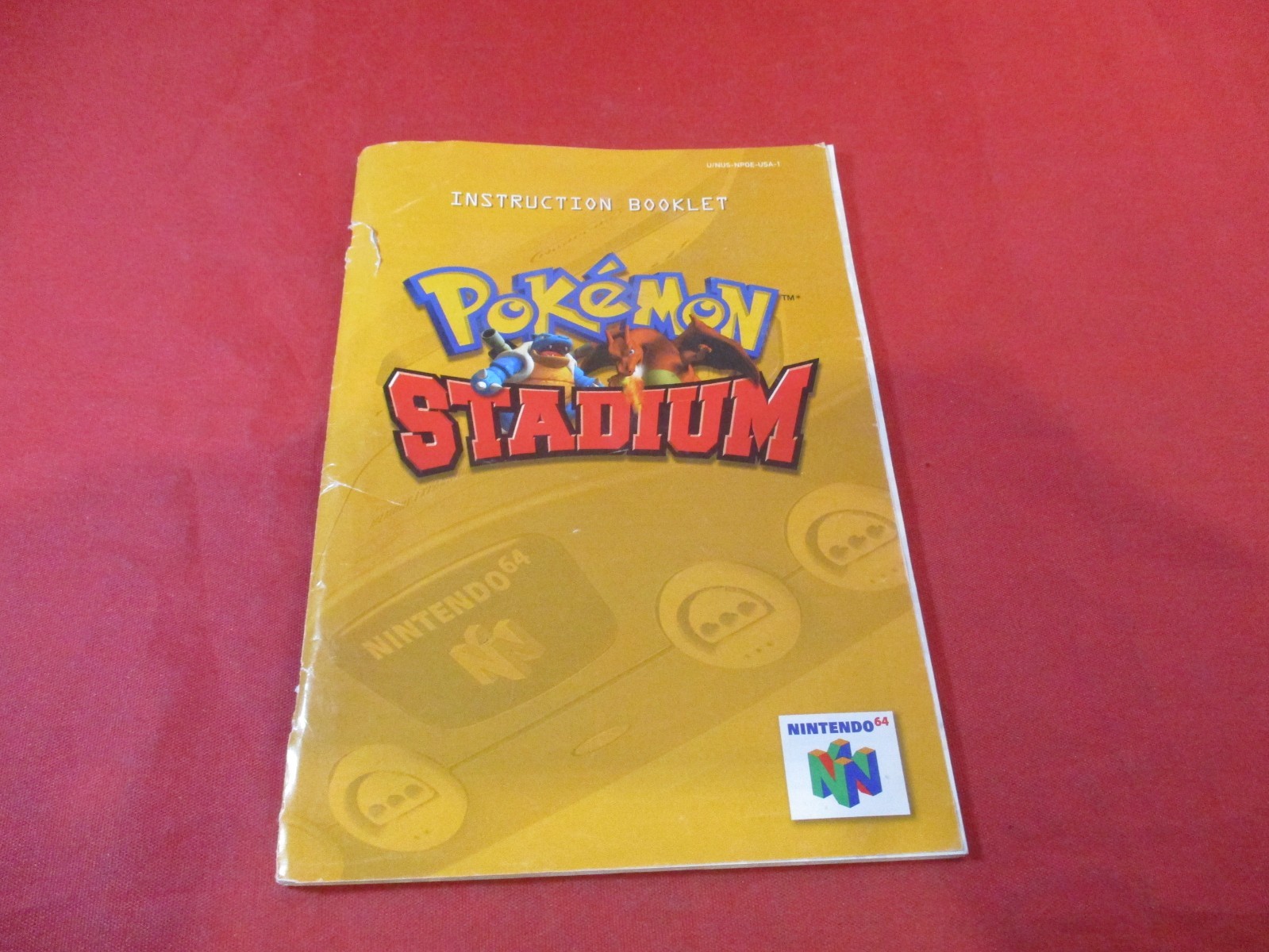 Pokemon Stadium 1 Nintendo 64 N64 Instruction Manual Booklet ONLY *damaged* #Z