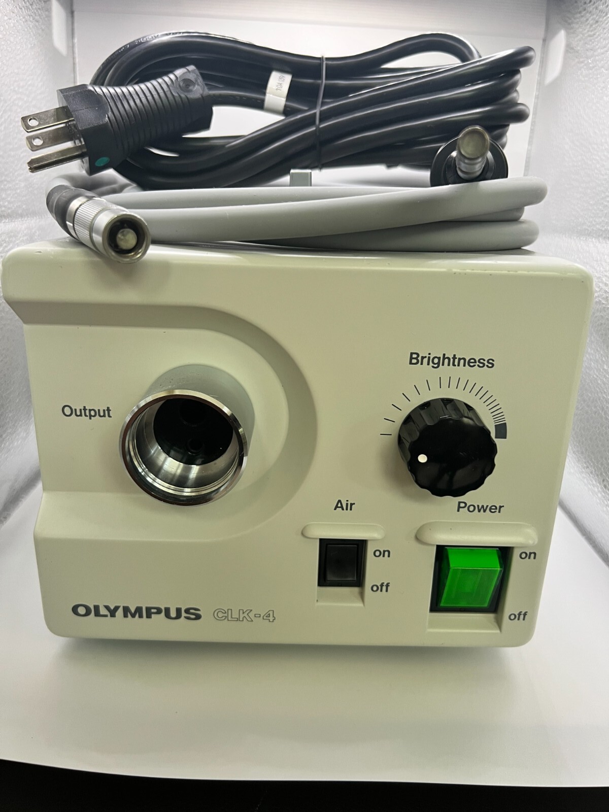 Olympus CLK-4 Halogen Light Source w/ 2 Fiber Optic Light Guide Cable A3095