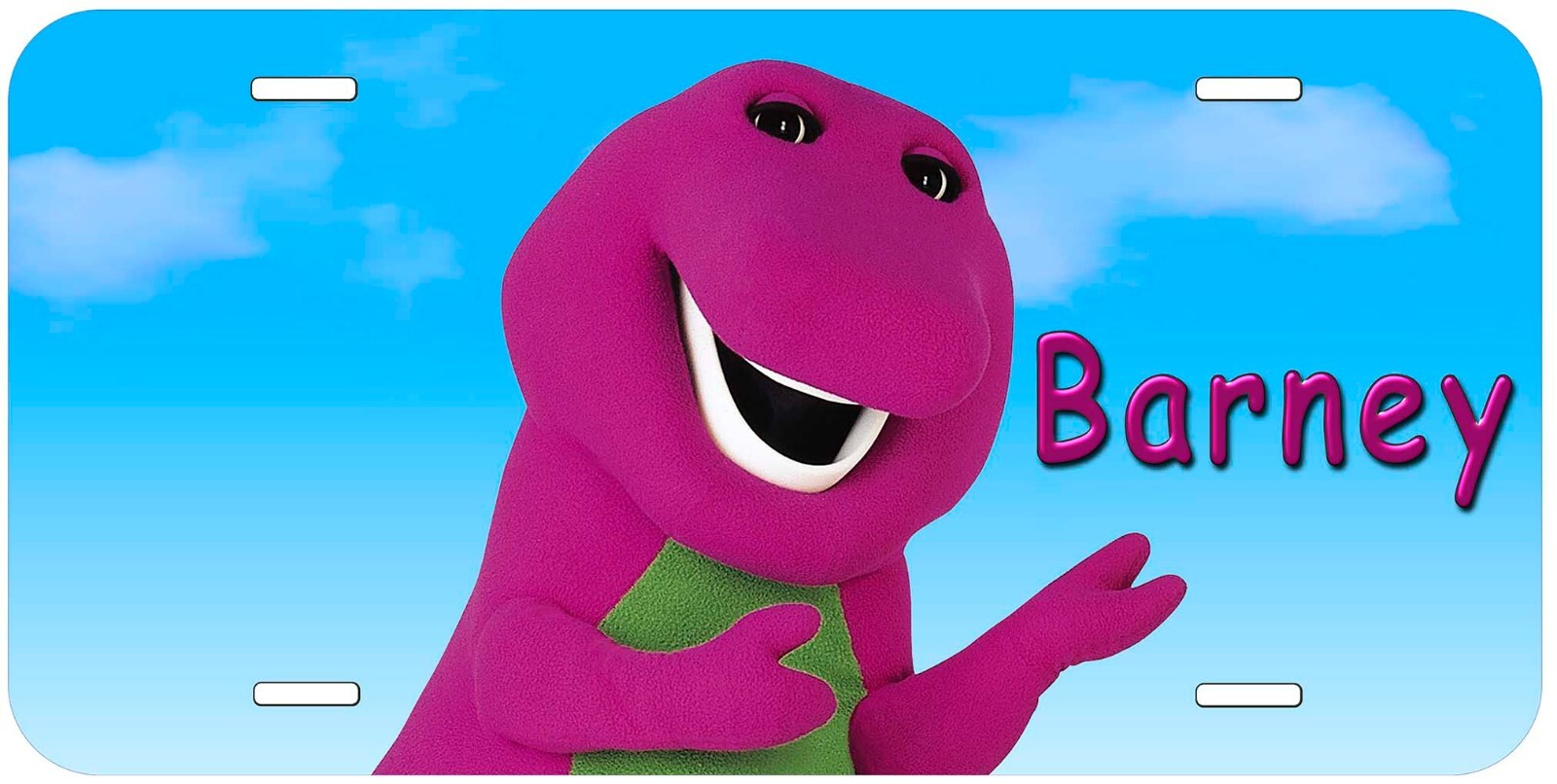 Barney Novelty Car Tag License Plate 6x12