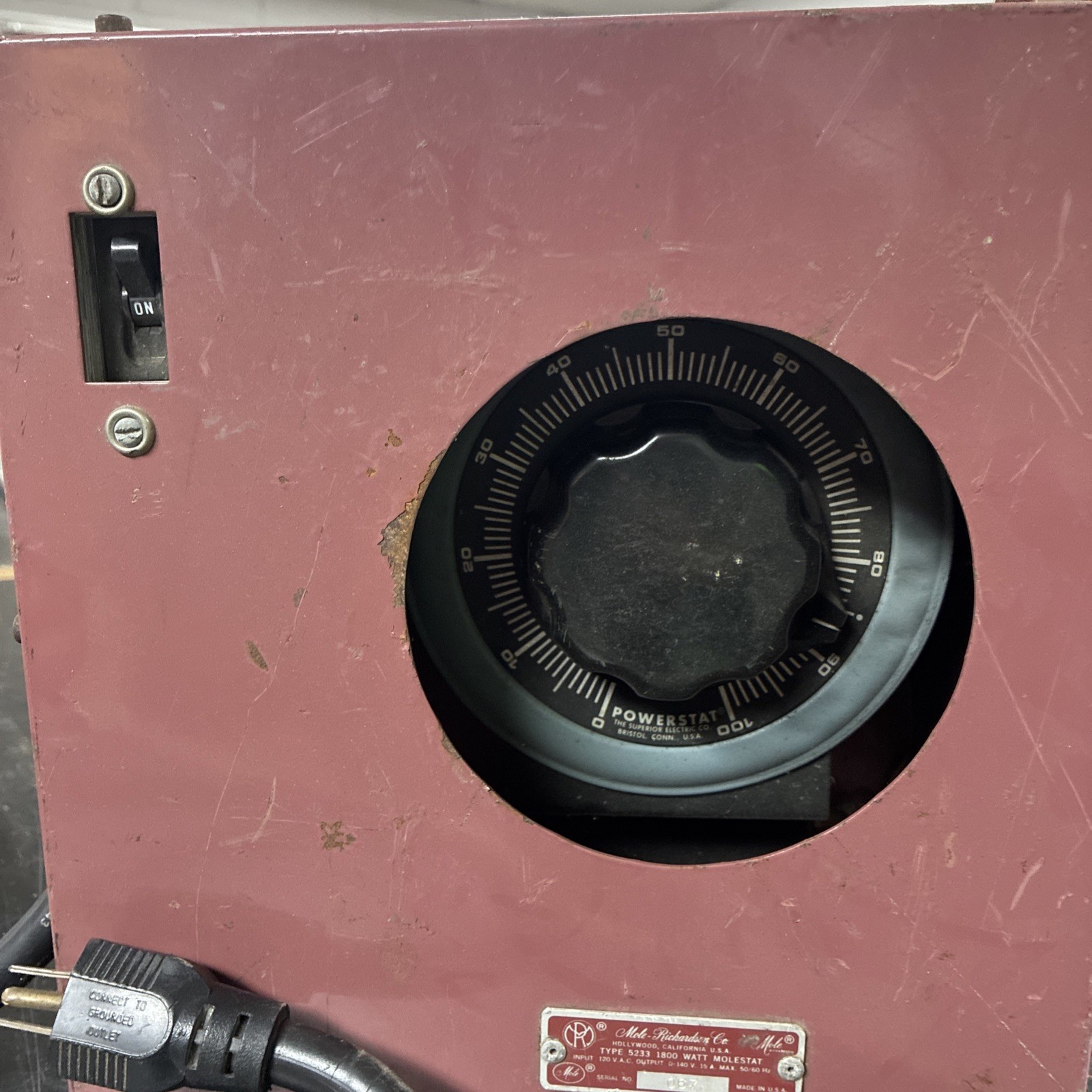 Vintage Mole-Richardson Molestat 1800 Watt AC Variac Dimmer
