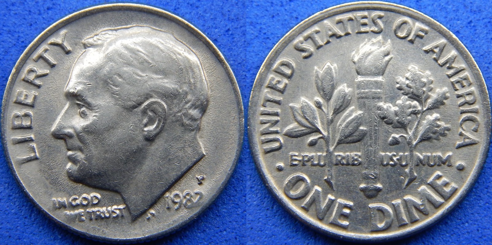 1982 P. Roosevelt Dime / DDO-DDR  / FREE SHIPPING.