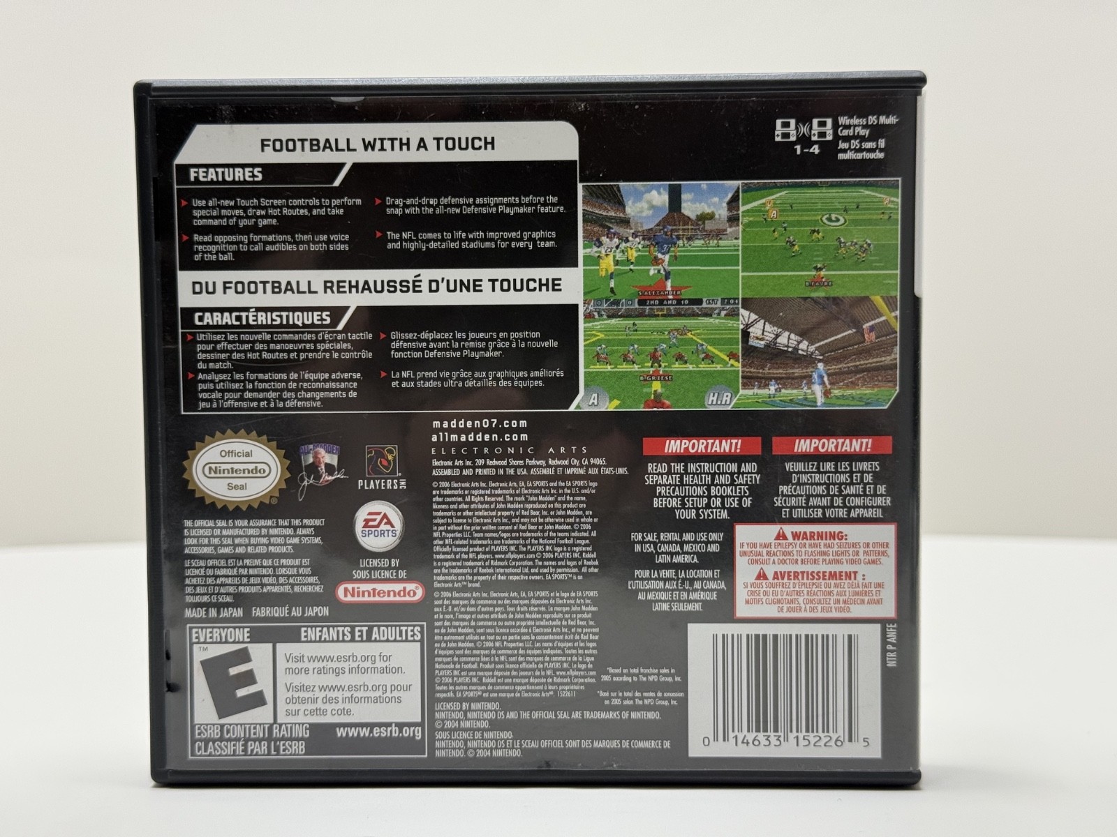 Nintendo DS Madden 07 - Box Only with Manual