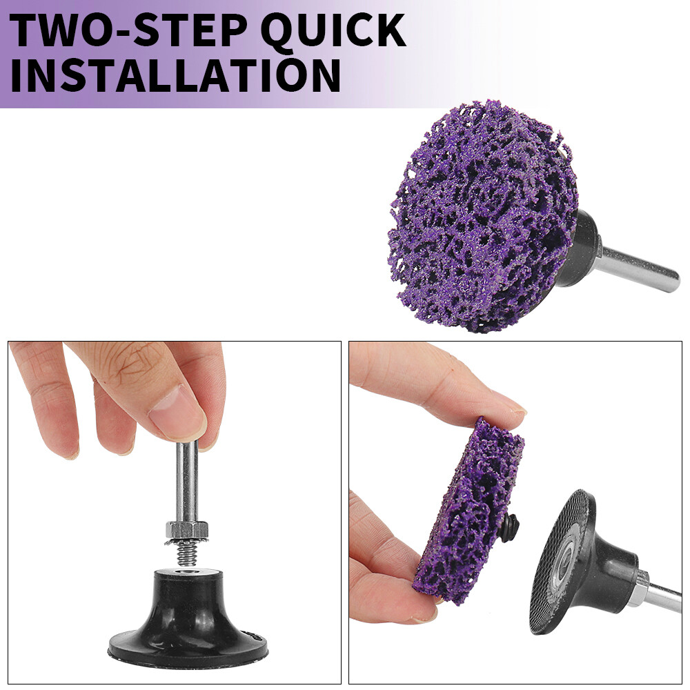 3" Quick Change R Type Easy Strip & Clean Discs for Paint Removal Rust Disc