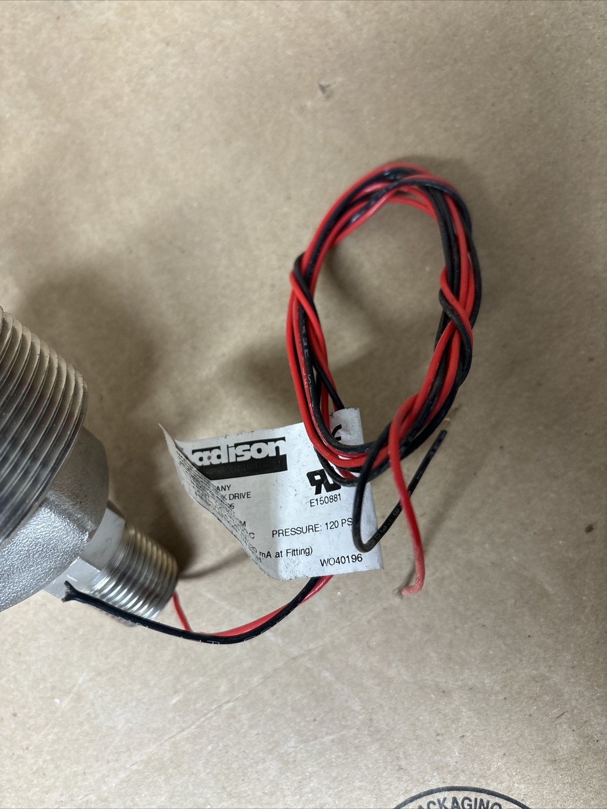 Madison 120PSI C4651 4-20mA Continuous Level Transmitter Float Sensor 40"