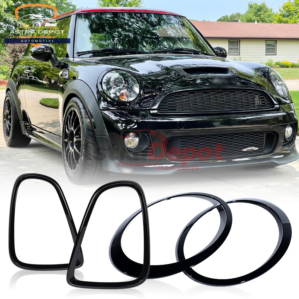 Black Headlight Tail Light Trim Ring For 2007-2013 Mini Cooper R56 R57 R58 R59