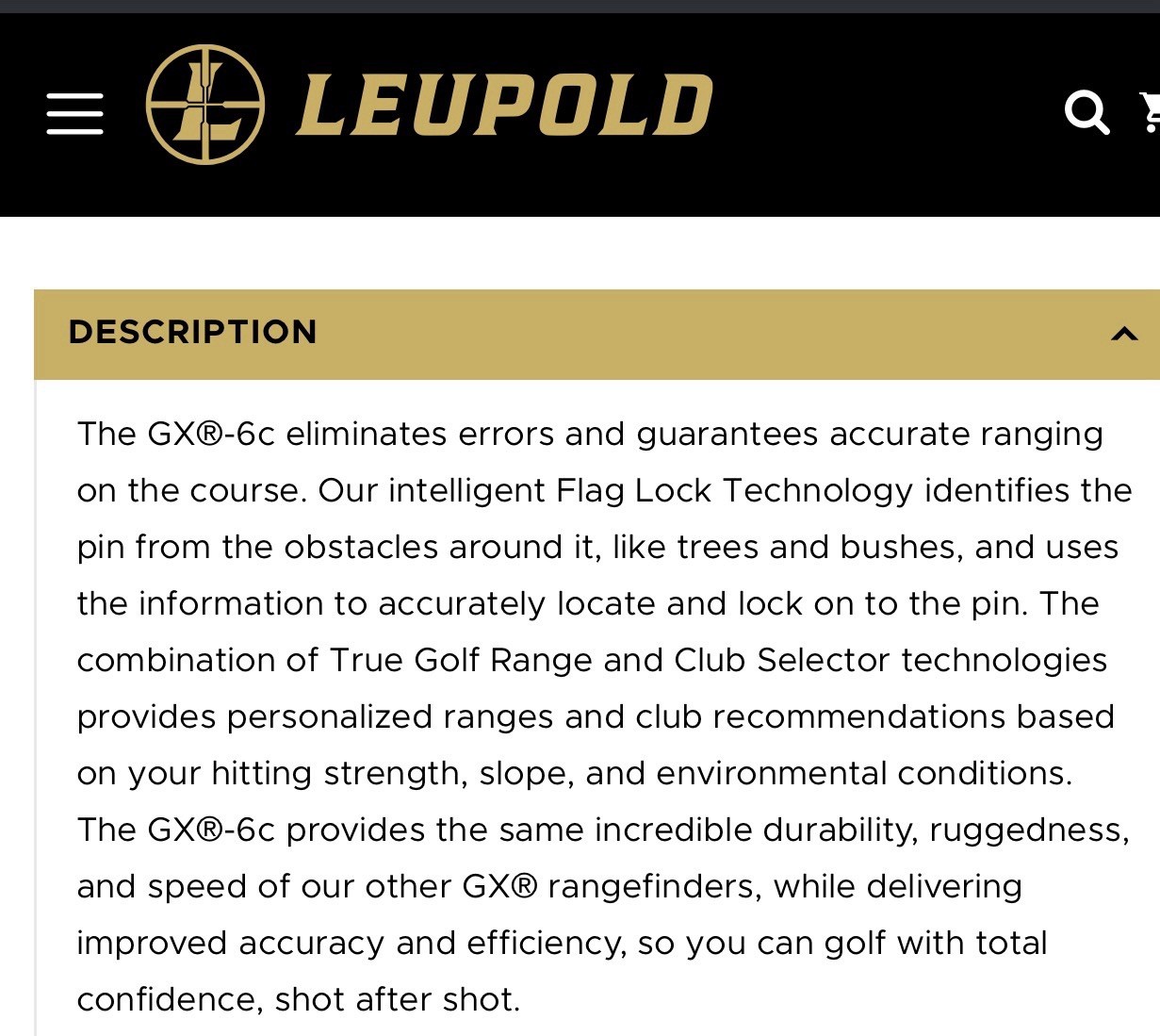 Leupold GX-5C Golf Rangefinder Black Mode Button Plastic for Golf