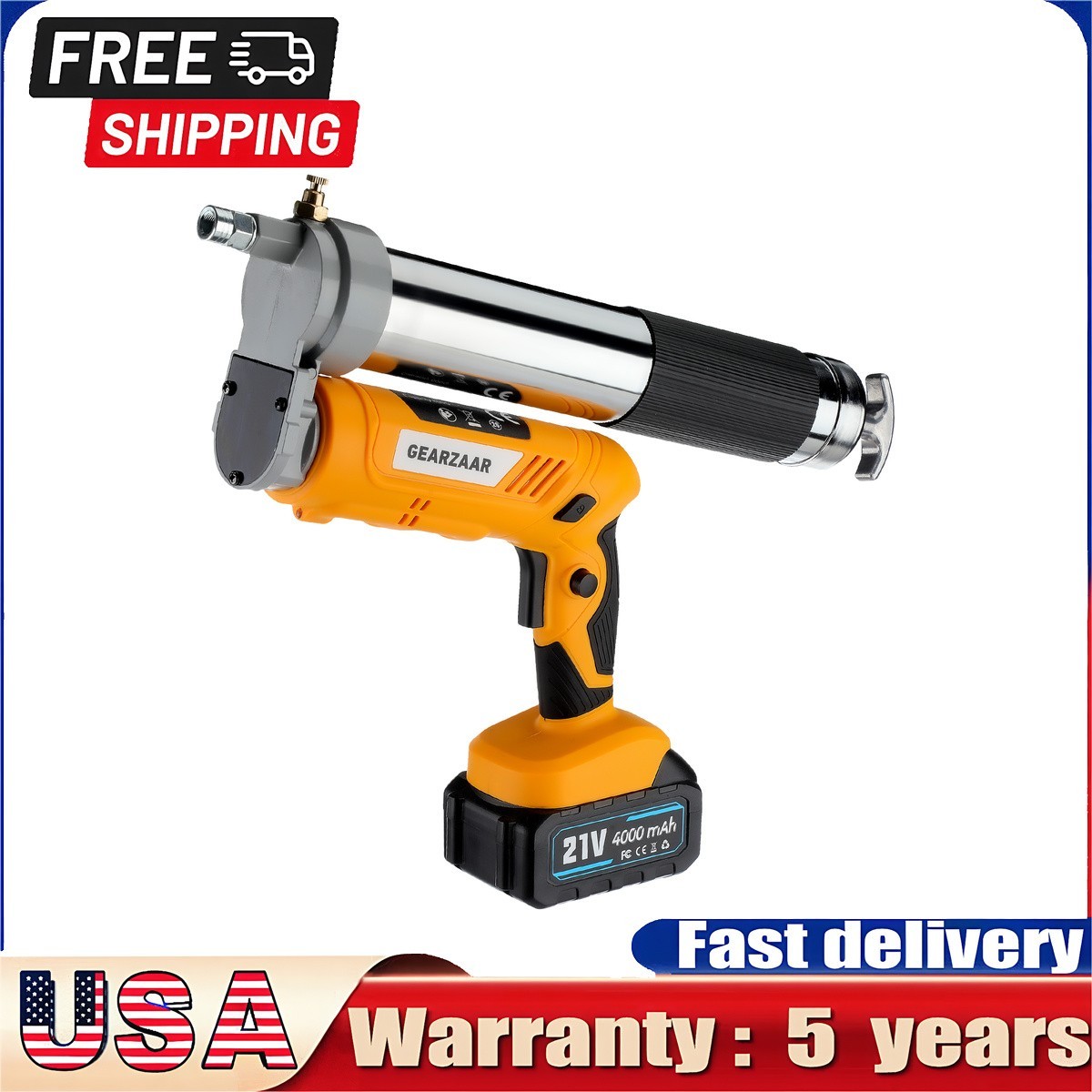 Electric Grease Gun Kit 12,000 PSI Battery Operated Grease Gun &Battery &Charger