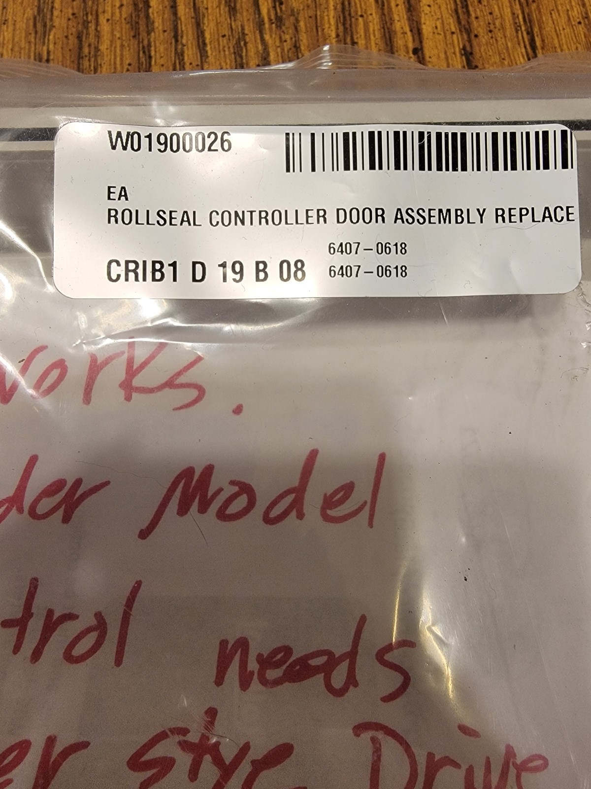 Rollseal SC-325 Controller Door Assembly Replacement 6407-0618