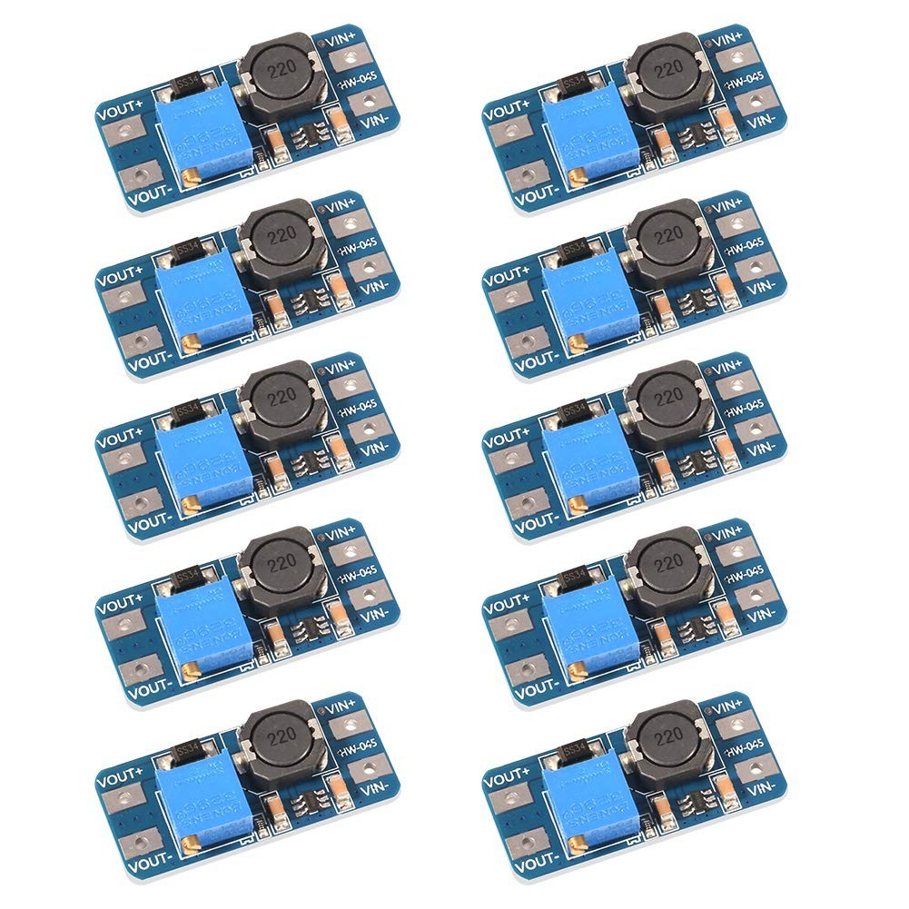 MT3608 Voltage Booster Module - 10 Pack, 93% Efficiency for Electronics Projects