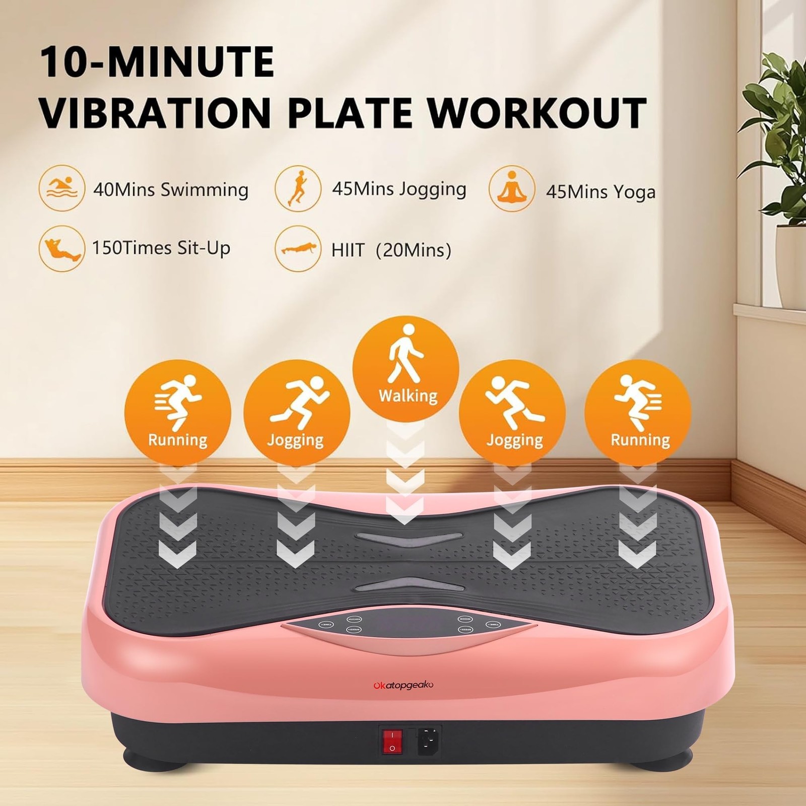 Vibration Plate Exercise Machine Vibration Platform for Weight Loss, Vibratio...