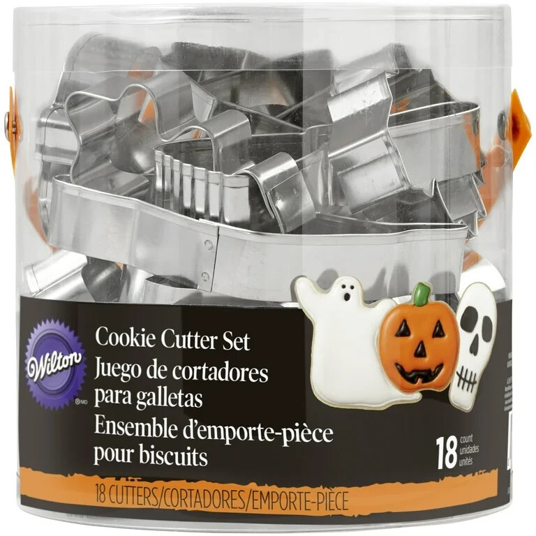 Wilton METAL COOKIE CUTTERS -SET OF 18 METAL HALLOWEEN COOKIE CUTTERS