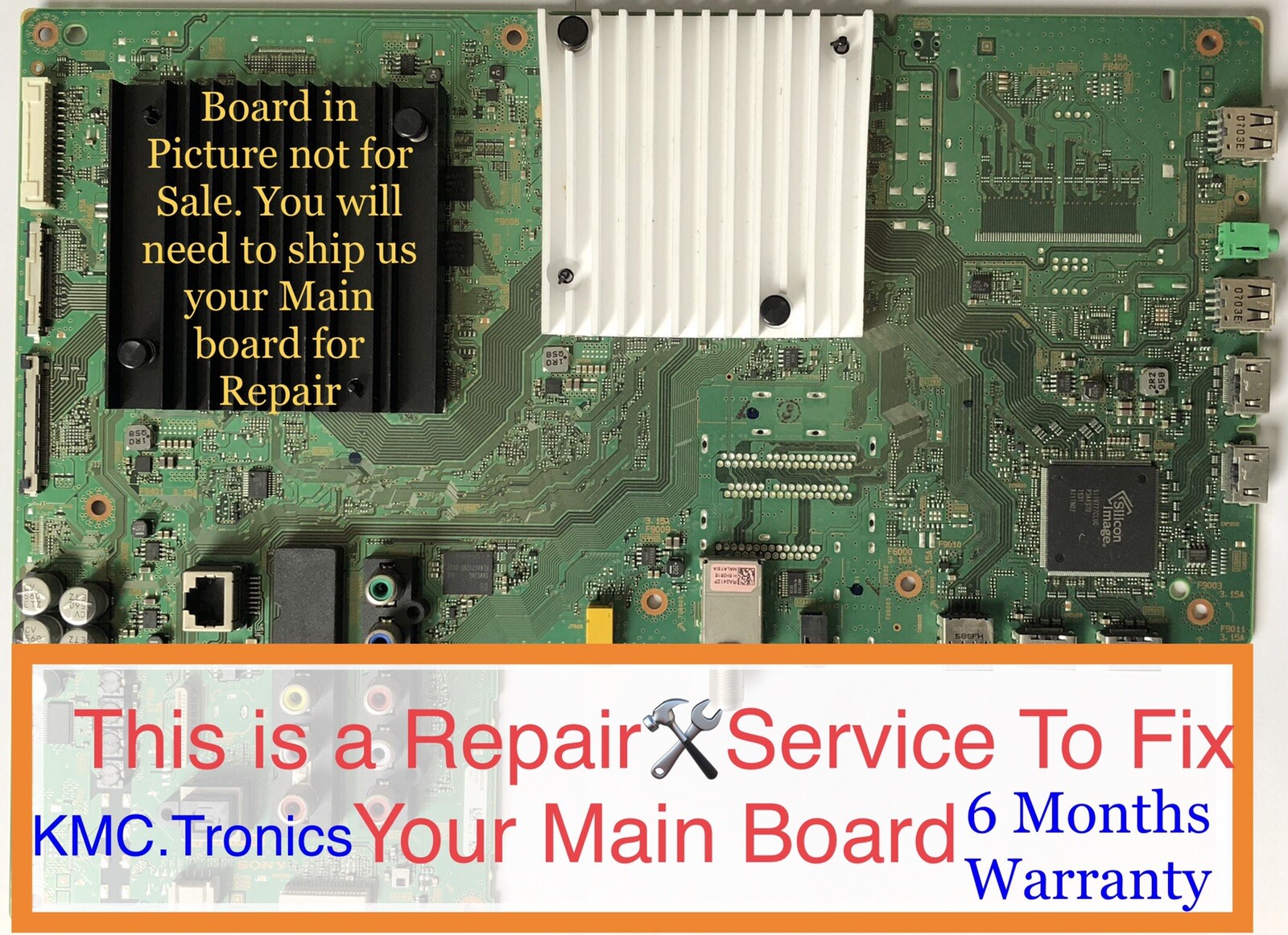 Repair🛠Service For Sony XBR-65X850C Main Board A2072607B,189459622, A2072607A