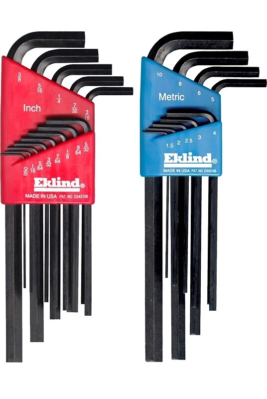 EKLIND 10222 HEX WRENCH KEY SET SAE/METRIC 22 PIECE MADE IN USA FAST SHIP7024251