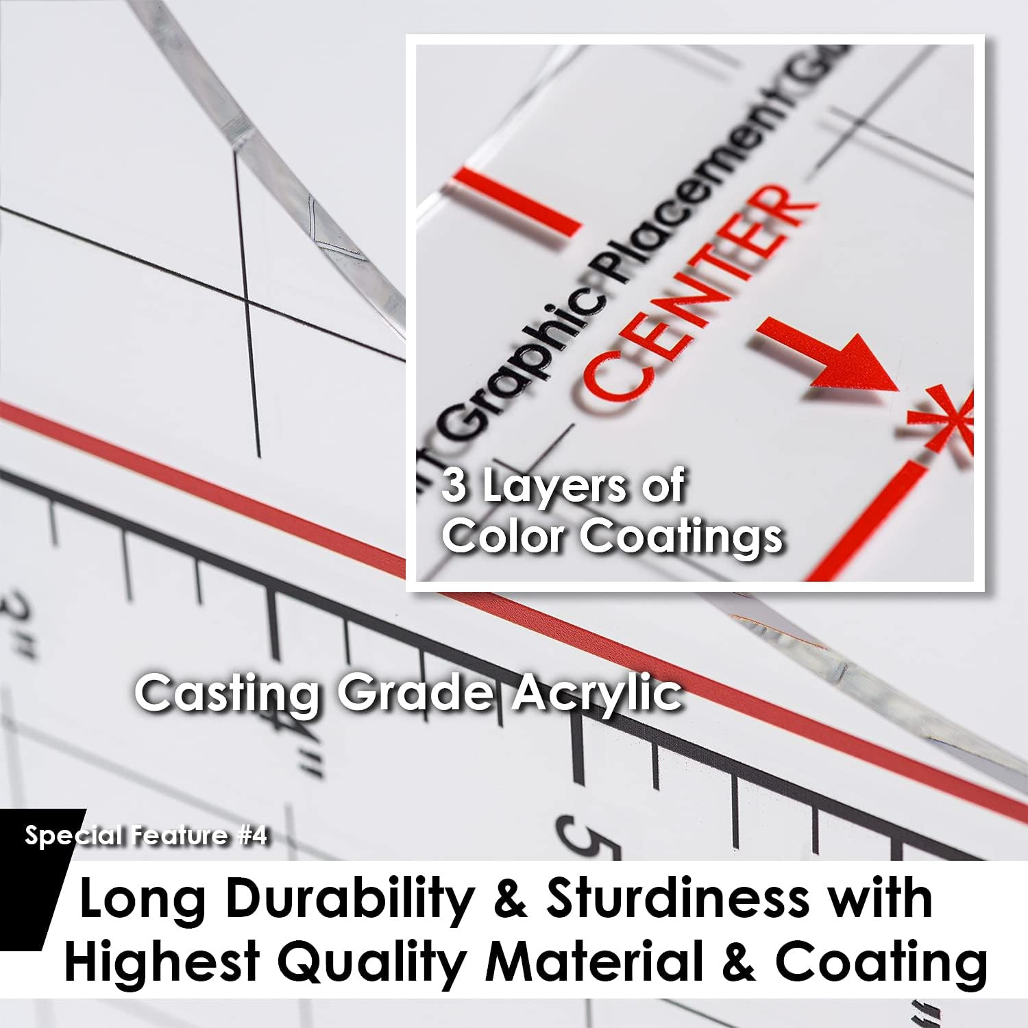 Standard Size - Tshirt Ruler Guide Vinyl Alignment, Shirt Measurement Tool Place