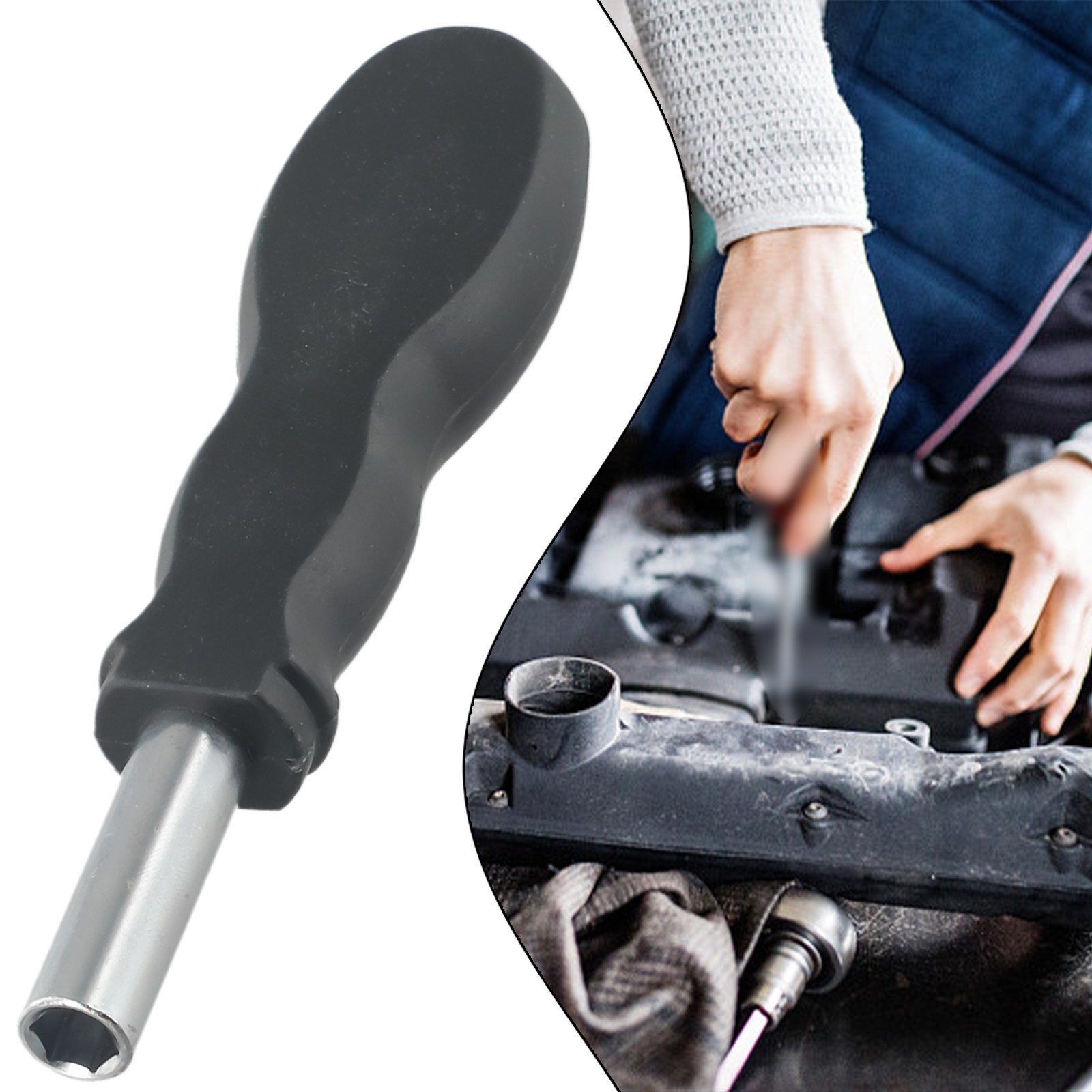 1pc Soft Grip Rubber Hexagonal Screwdriver Bits Extension Handle Tool 126mm