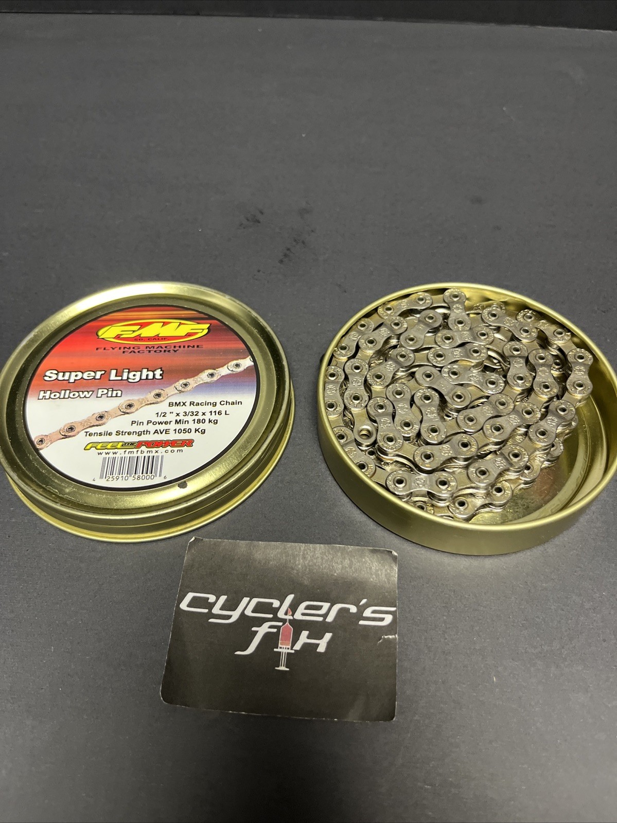 FMF Tin 1/2 x 3/32 x 116 Link Super Light Hollow Pin Bmx Racing Chain Gt Haro SE