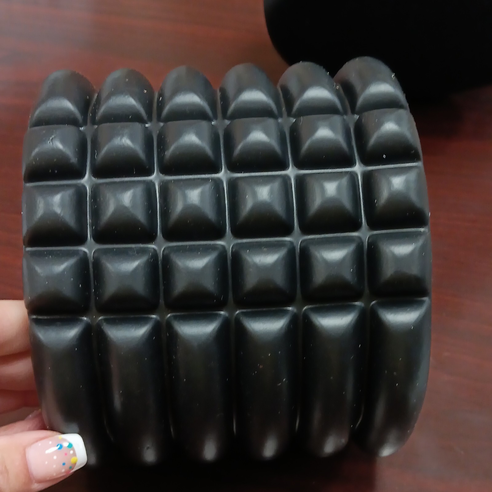 PFP Massage Grid Foam Roller, Black Foam Material, Includes Storage Case