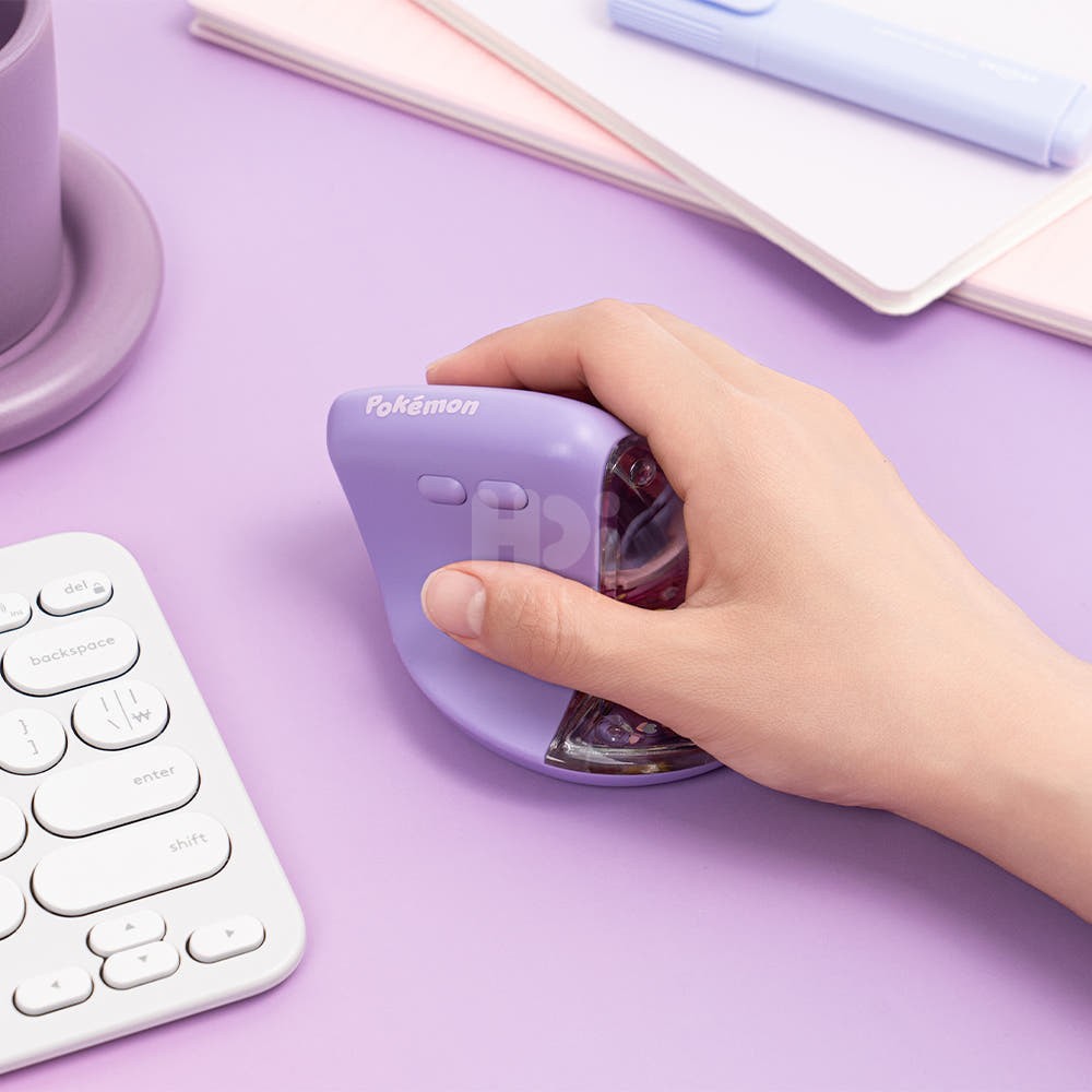 Pokemon Genuine Ditto Pikachu Bluetooth Vertical Mouse 2.4Ghz Wireless Mouse.
