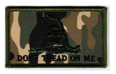 Don't Tread On Me 2" x 3.5" OD Camo Hook & Loop 2 Piece Patch
