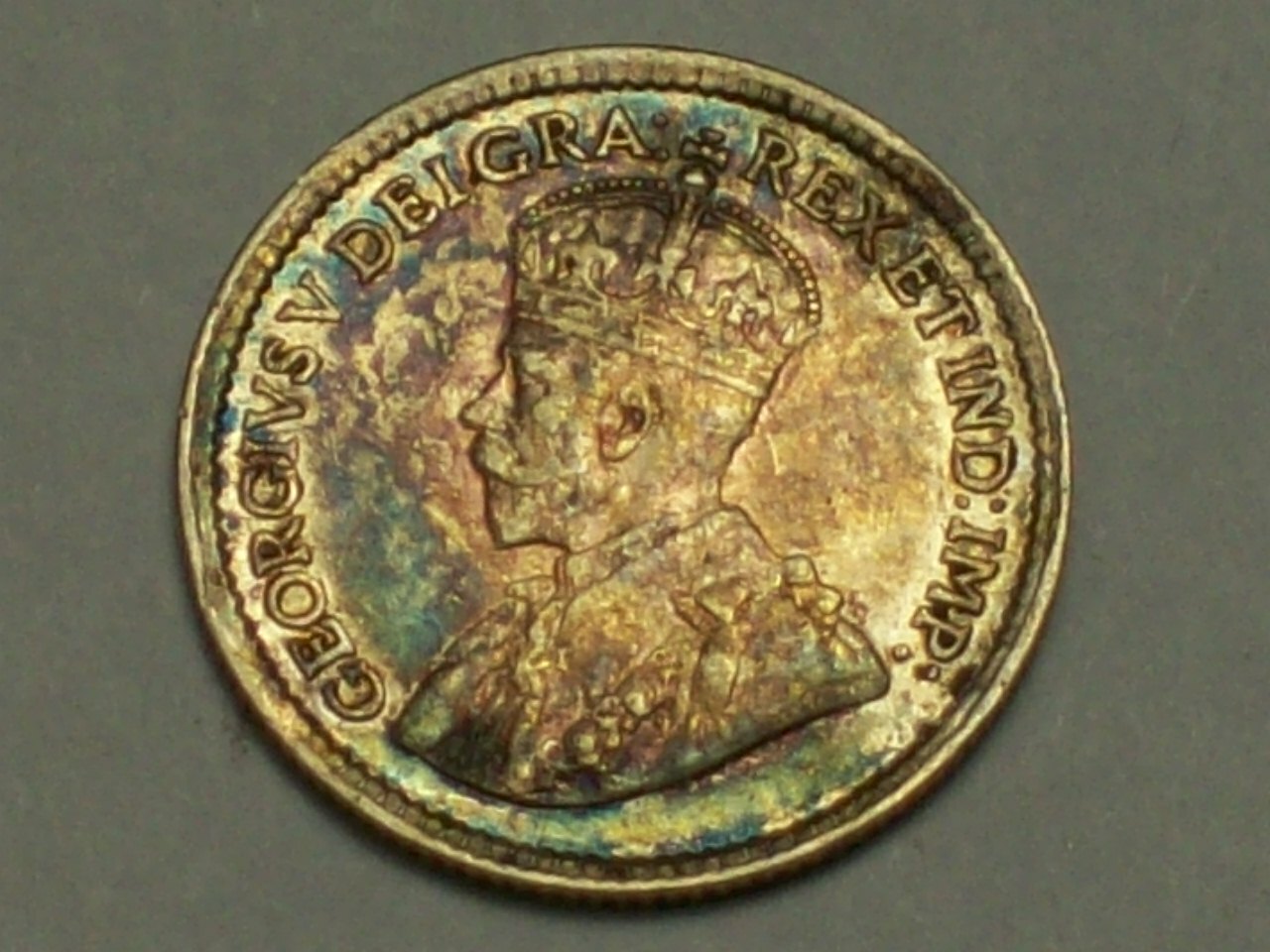 SILVER 1917 Canada 5 Cents    KM#22     AU     SN1689