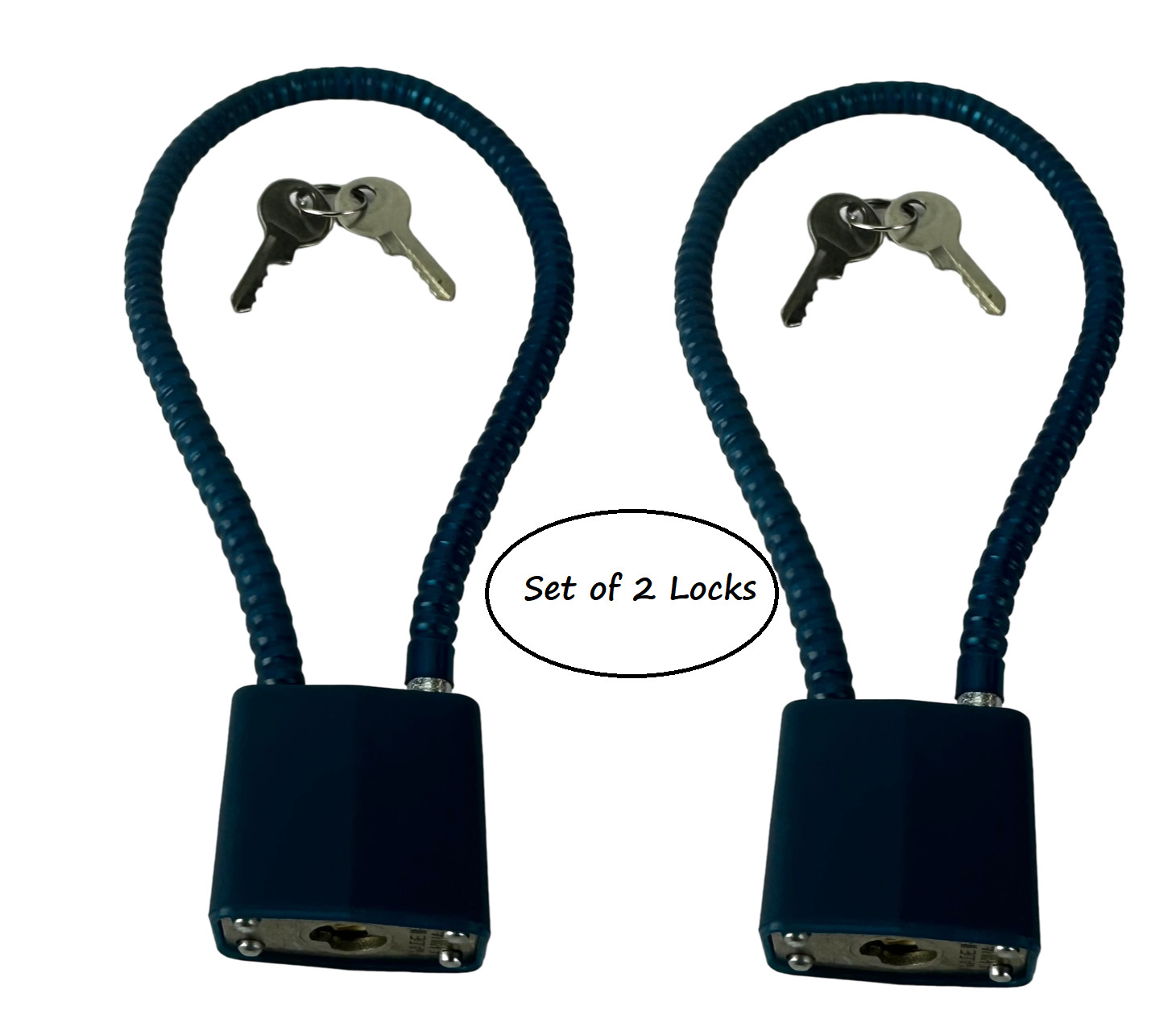 2 Pk Cable Gun Lock 13.5" Cable with 2 Keys Pistols Shotguns Rifles Handgun