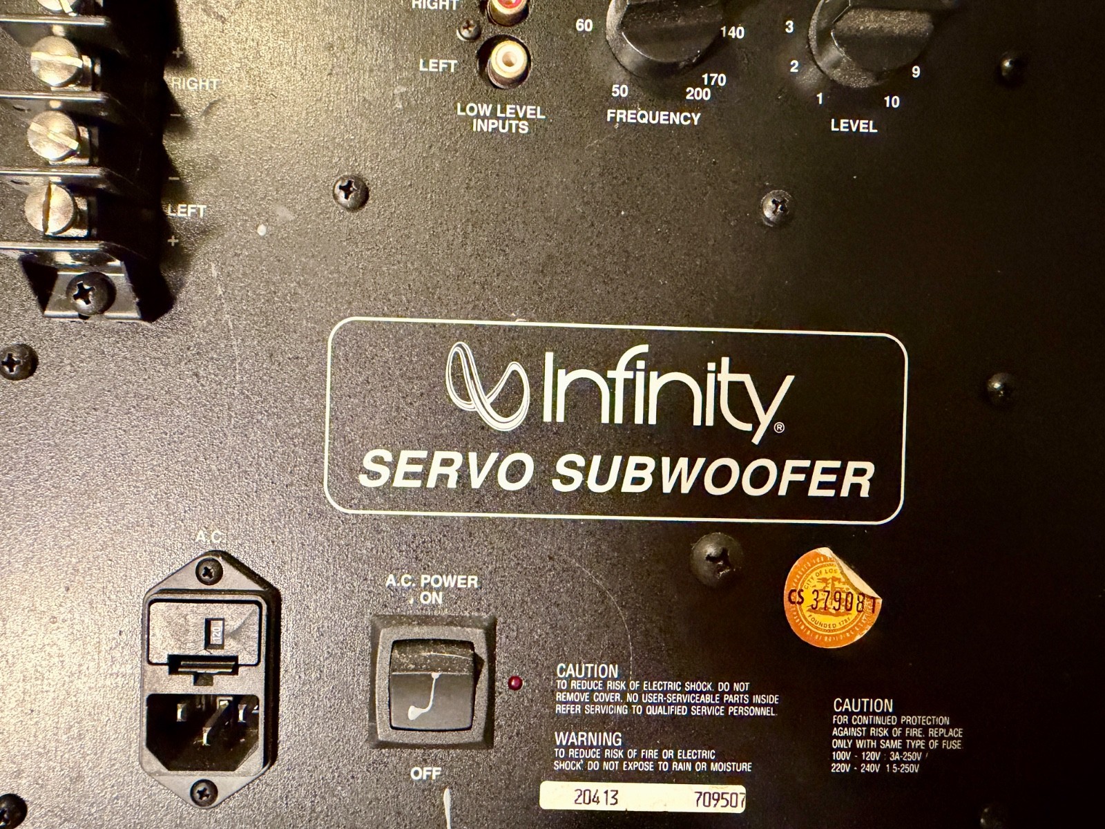 Infinity SSW-10 Subwoofer