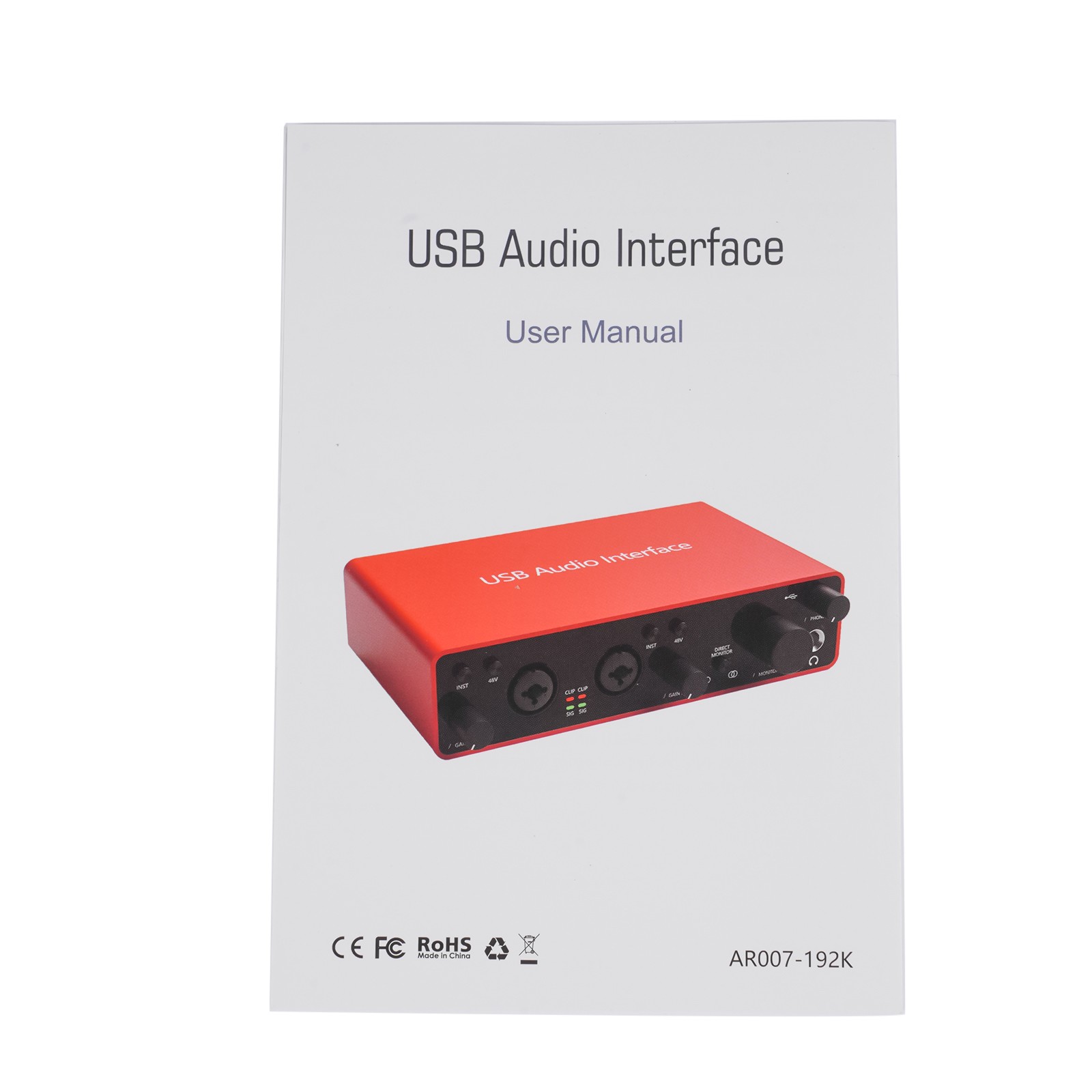 Fit for Scarlett 2i2 3rd Gen USB Audio Interface Recording Songwriting Streaming