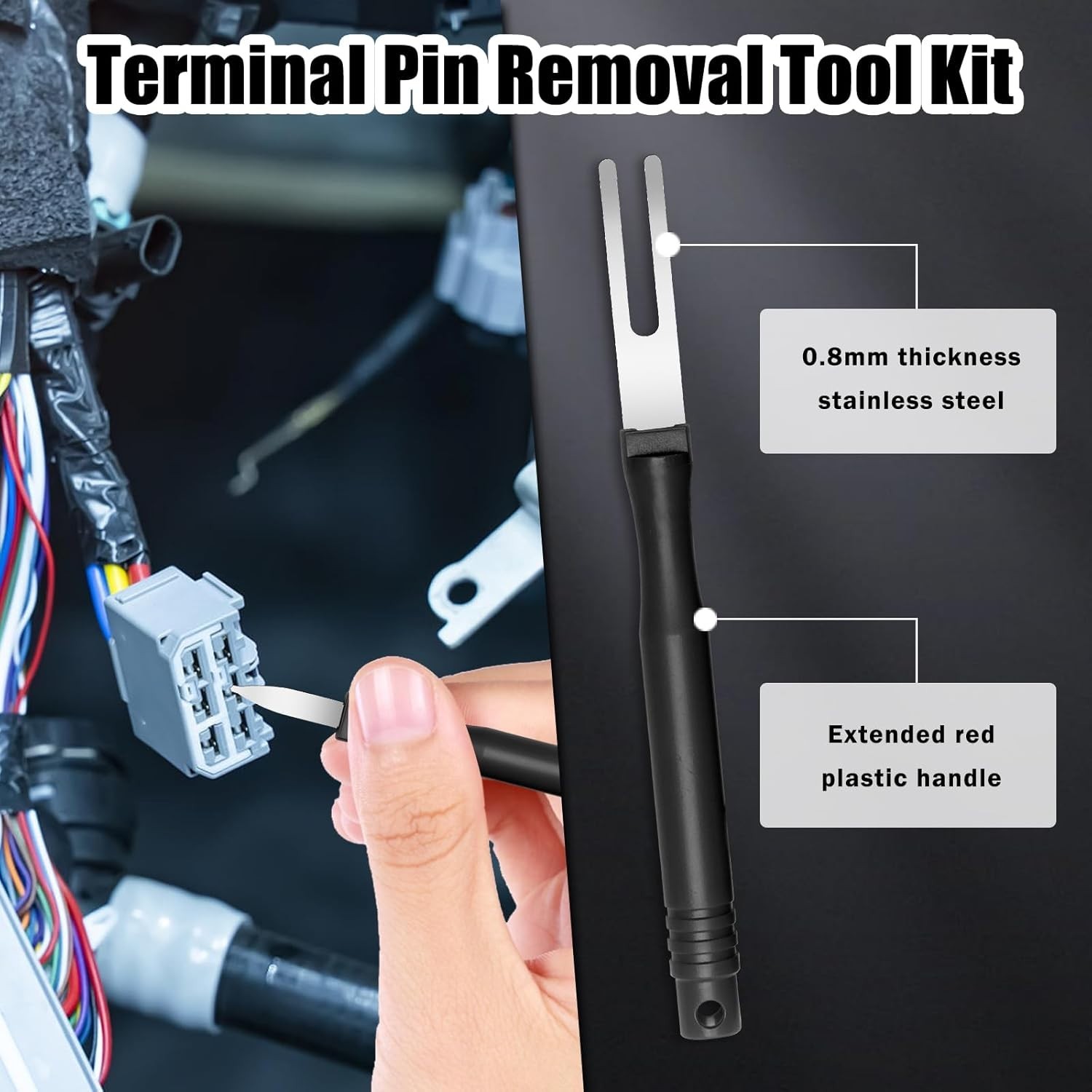 34Pcs Terminal Removal Tool Kit, Electrical Pin Removal Tool Kit,Electrical W...