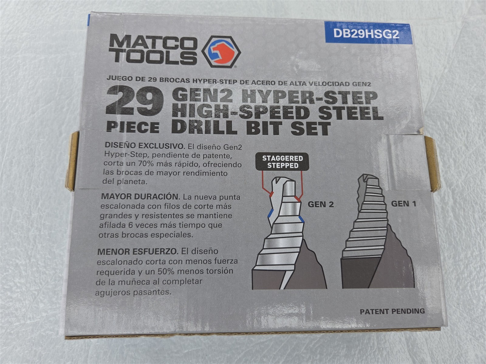 Matco Tools Gen2 Hyper-Step 29pc High-Speed Steel Drill Bit Set | DB29HSG2