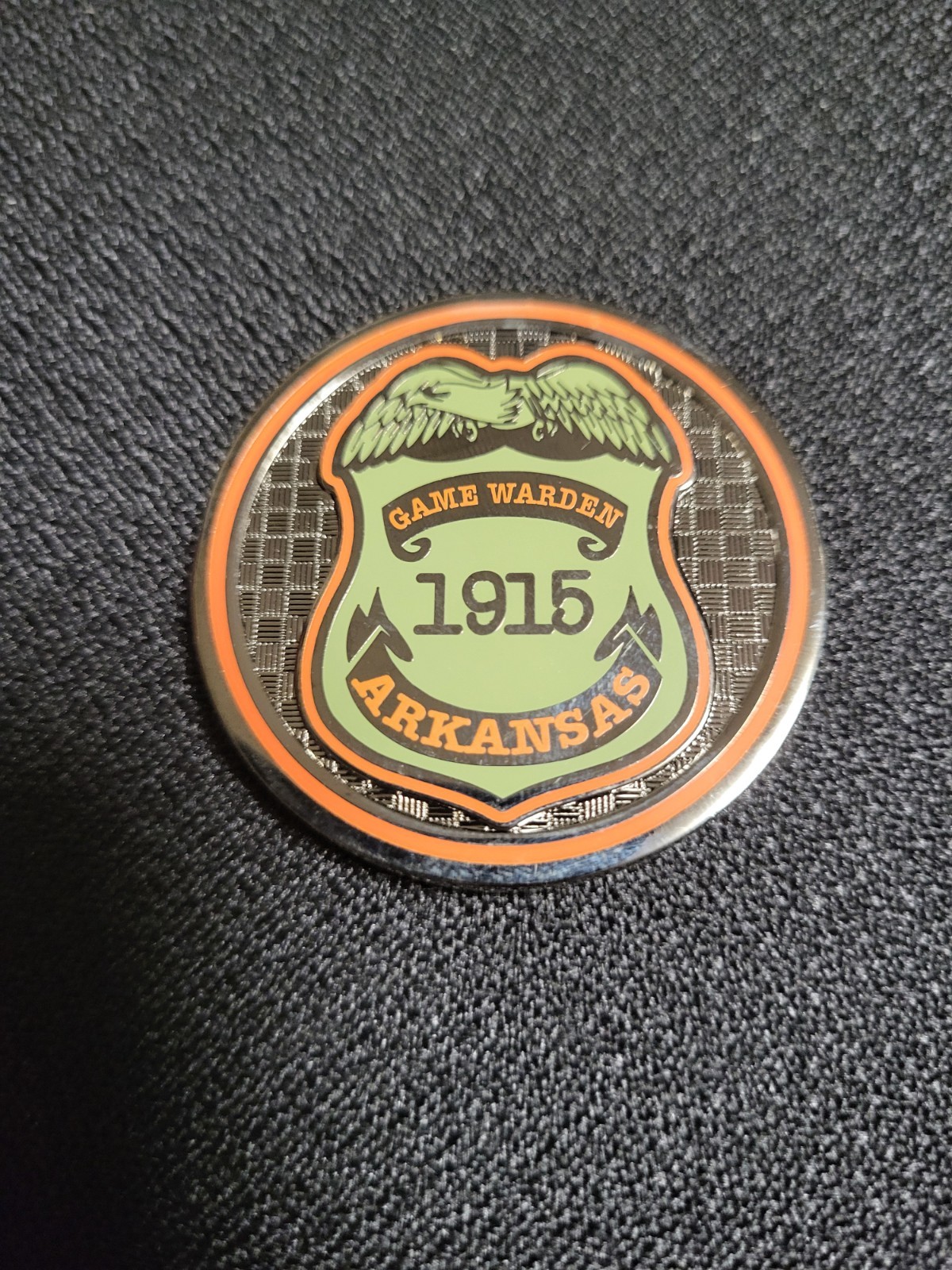Arkansas Game & Fish Enforcement - Wildlife GAME WARDEN Challenge Coin & Patch
