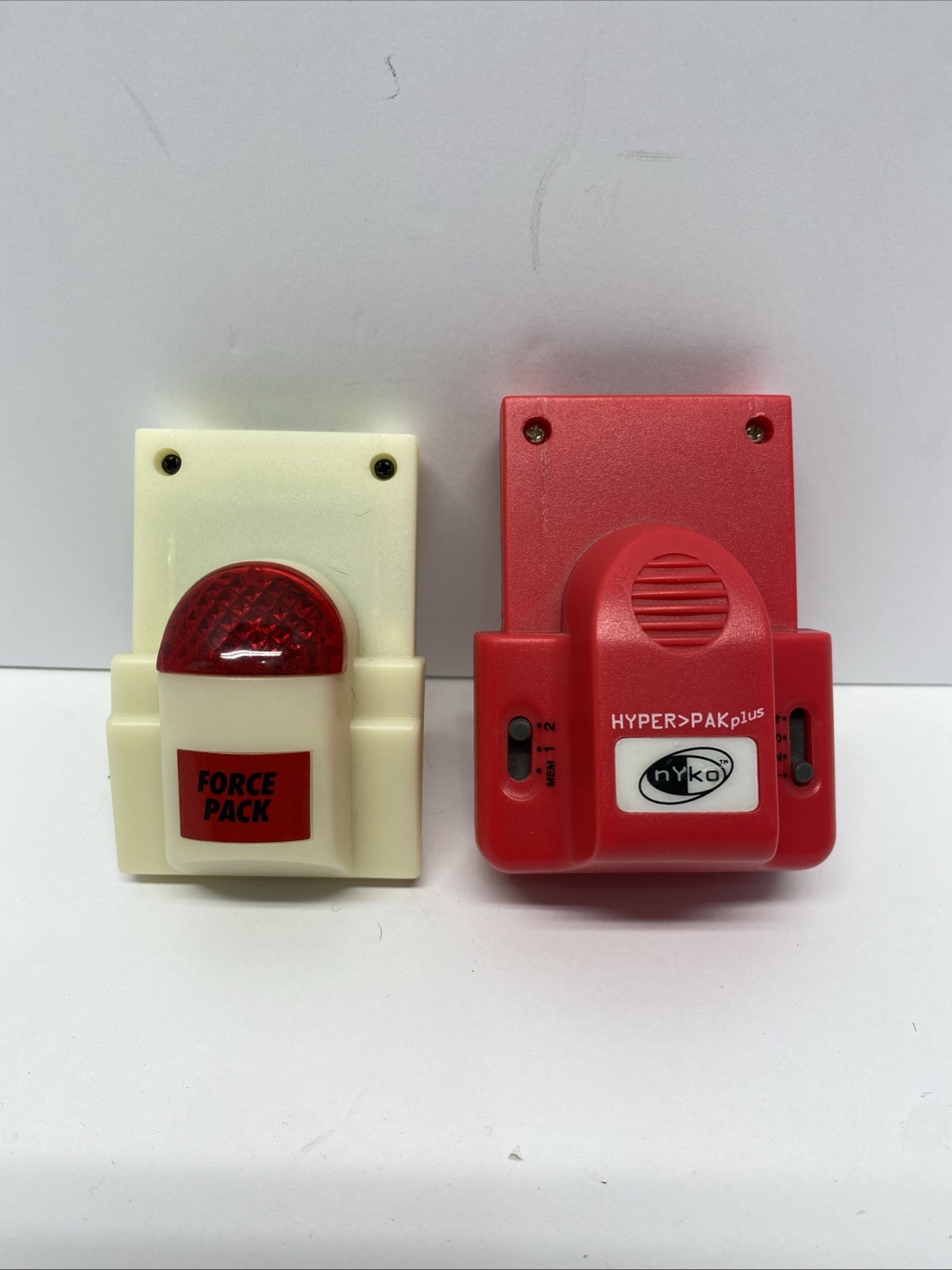 Nyko HyperPak Plus N64 Rumble Pack (red) & Force Pack For Nintendo 64- Untested