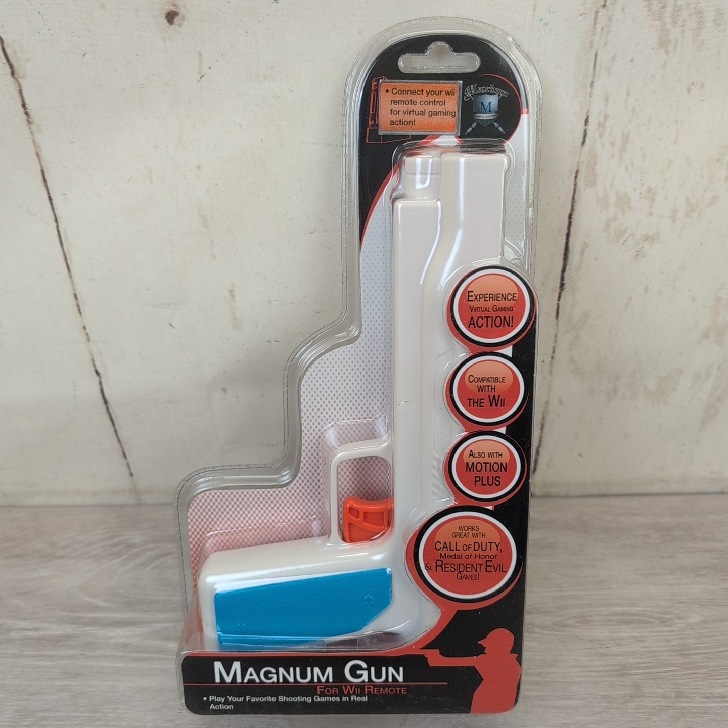 Magnum Gun Nintendo Wii Remote - Use W/ Call of Duty Resident Evil Brand New