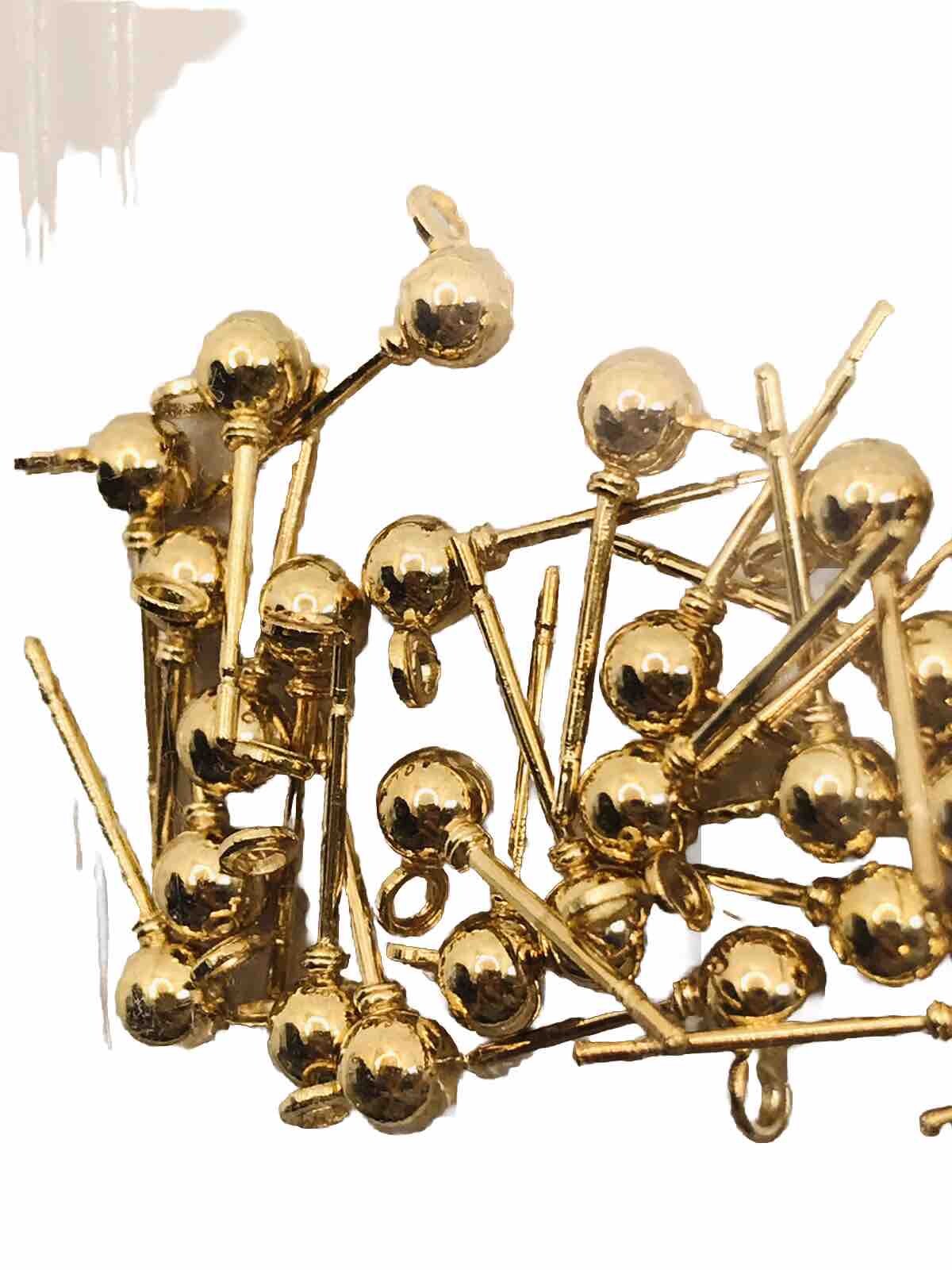 Bead Landing 4mm Ball Post Earrings 28 Pc