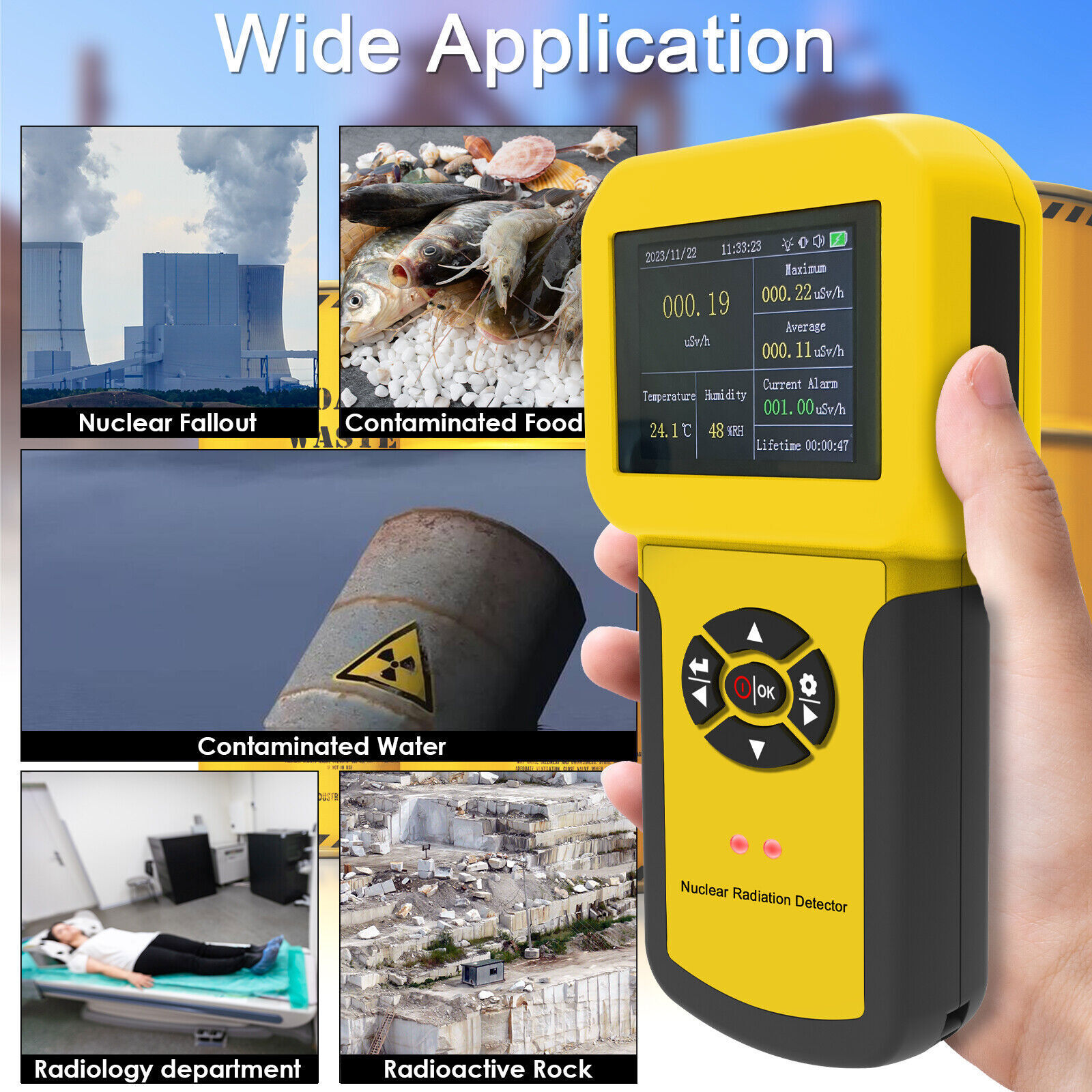 Digital LCD Electromagnetic Radiation Detector GM Meter β γ X-Ray Dosimeter Test