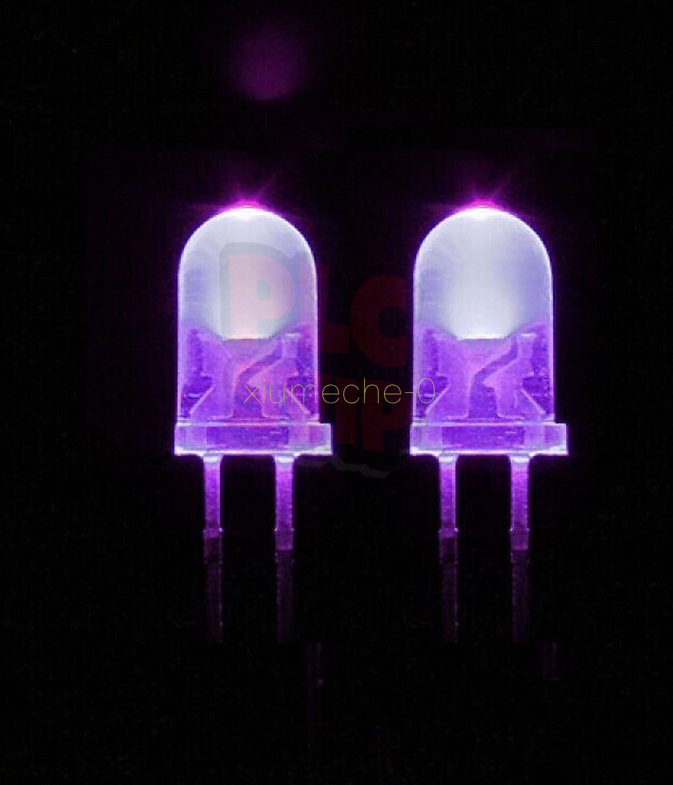 100pcs F5 5mm Round Ultra Violet LED UV Light 390-395nm Purple Lamp