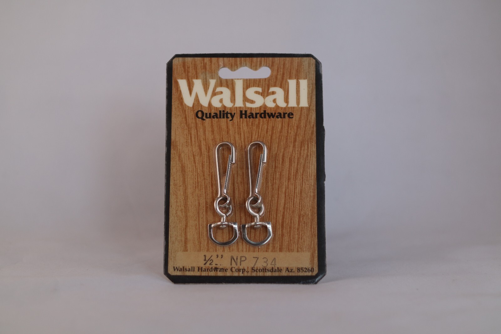 Walsall Horse Saddle Tack Hardware 1/2" Nickel Plated Snap PKG of 2 NOS