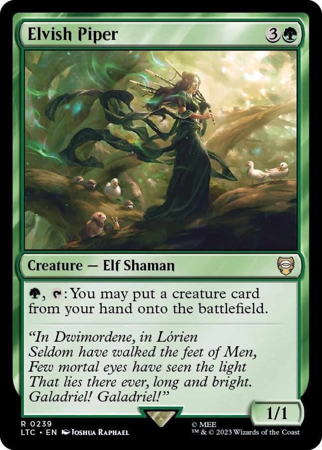 1x Elvish Piper - Commander: The Lord of The Rings  - NM - MTG