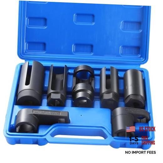 7PCS Oxygen Sensor Socket, Universal O2 Sensor Removal & Installation Blue