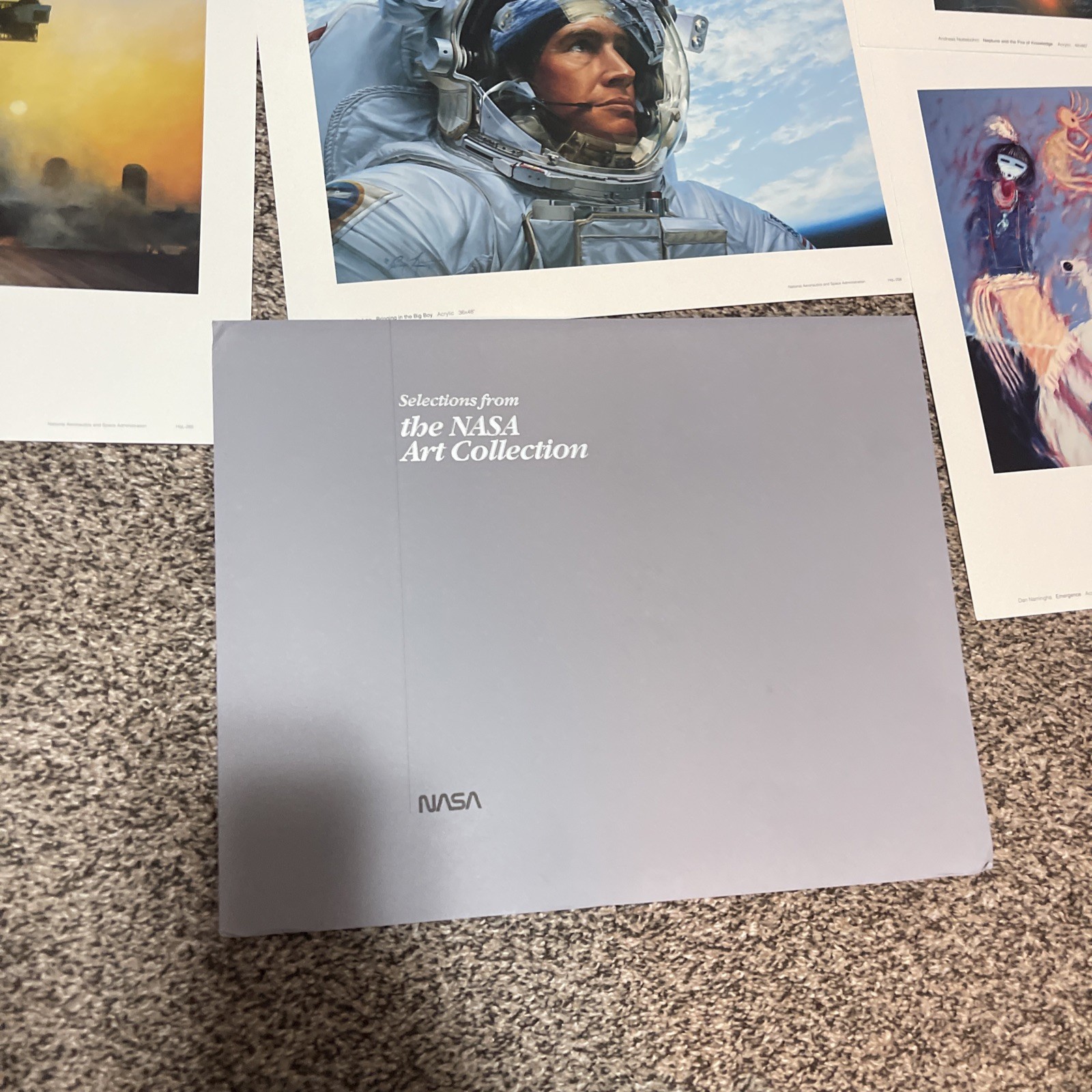 Vintage Selections from the NASA Art Collection 12 Photo Art Prints Portfolio