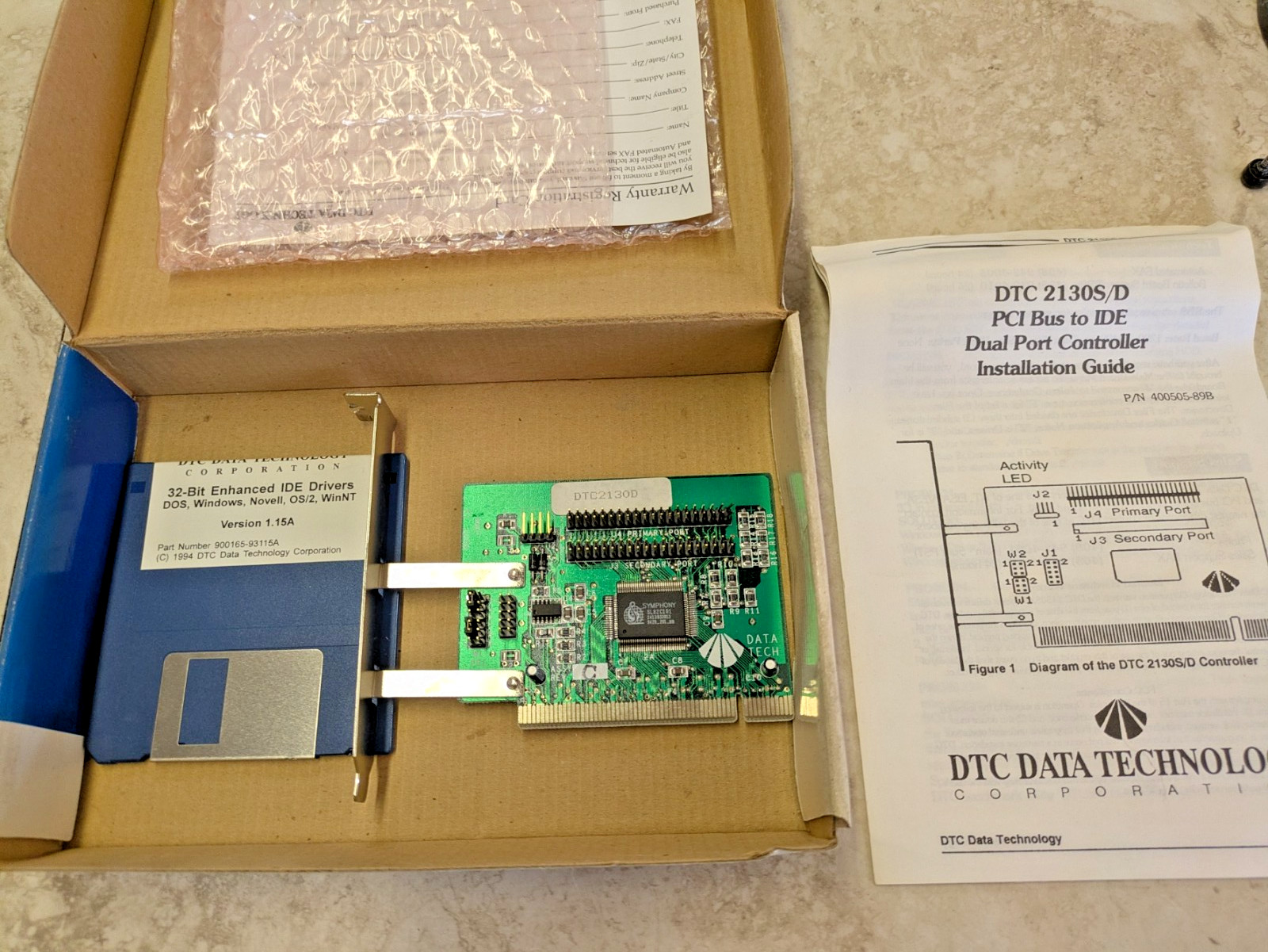 New DTC 2130D PCI Local Bus IDE Controller Dual Port DATA TECHNOLOGY