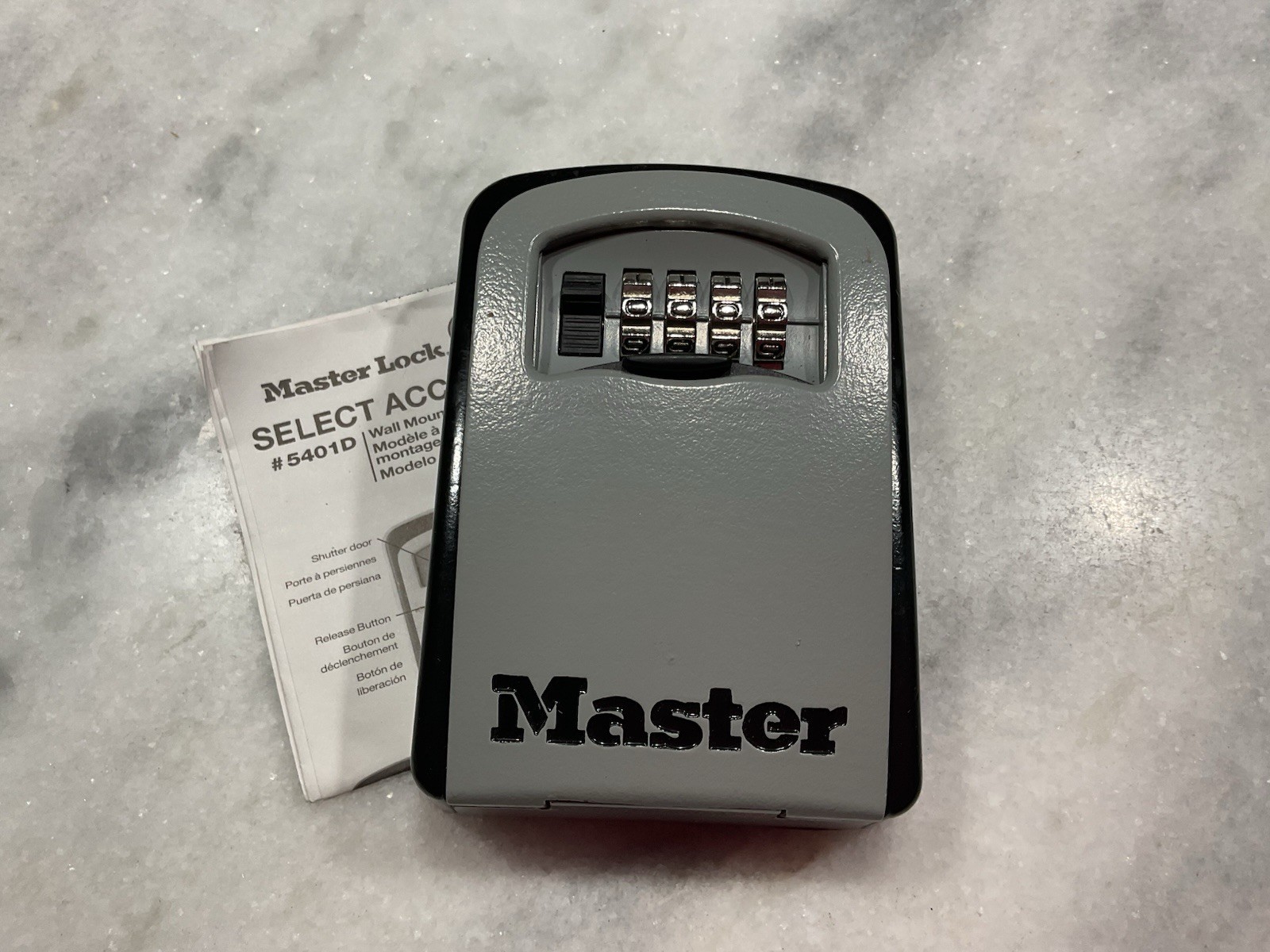 Master Lock 5401D 5-Key Locking Combination Steel Box - Black/Silver