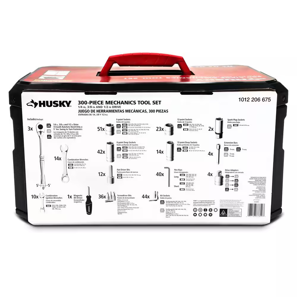 300-Piece Sae/Metric Mechanics Tool Set with Tool Box