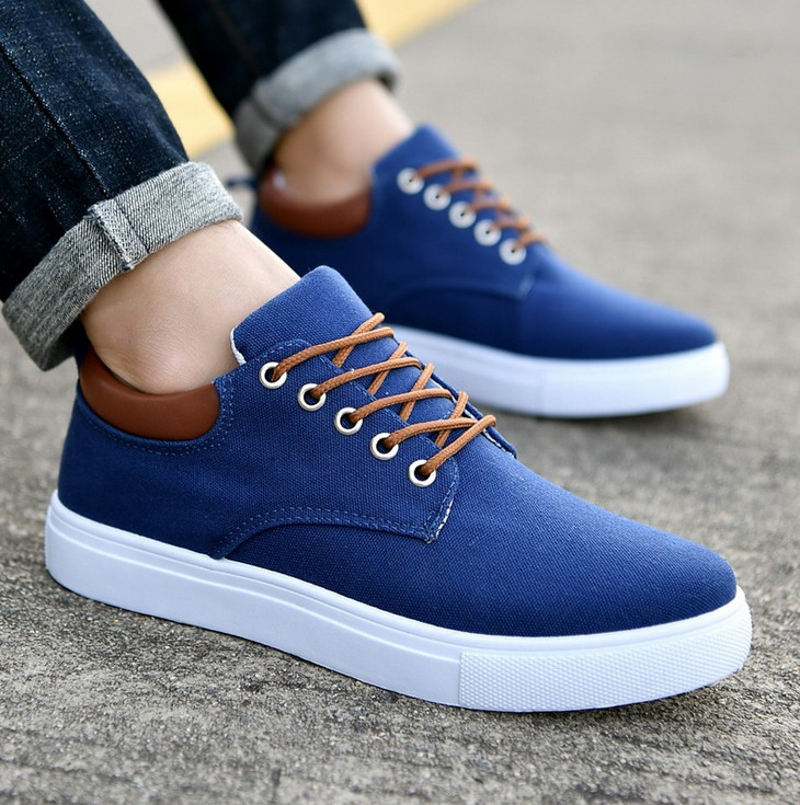 Men's Fashion Casual Cozy Height Increasing Shoes Canvas 3Cm Elevator Comfort