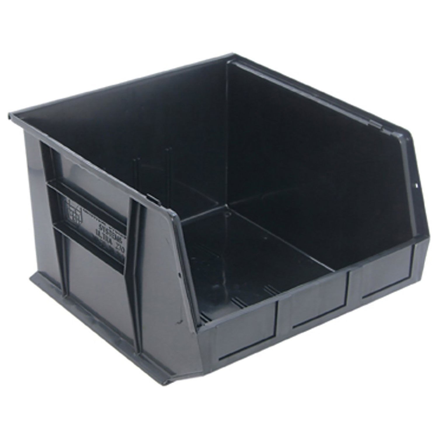 Quantum QUS270 Plastic Stacking Bin 16-1/2 x 18 x 11 Black Lot of 3