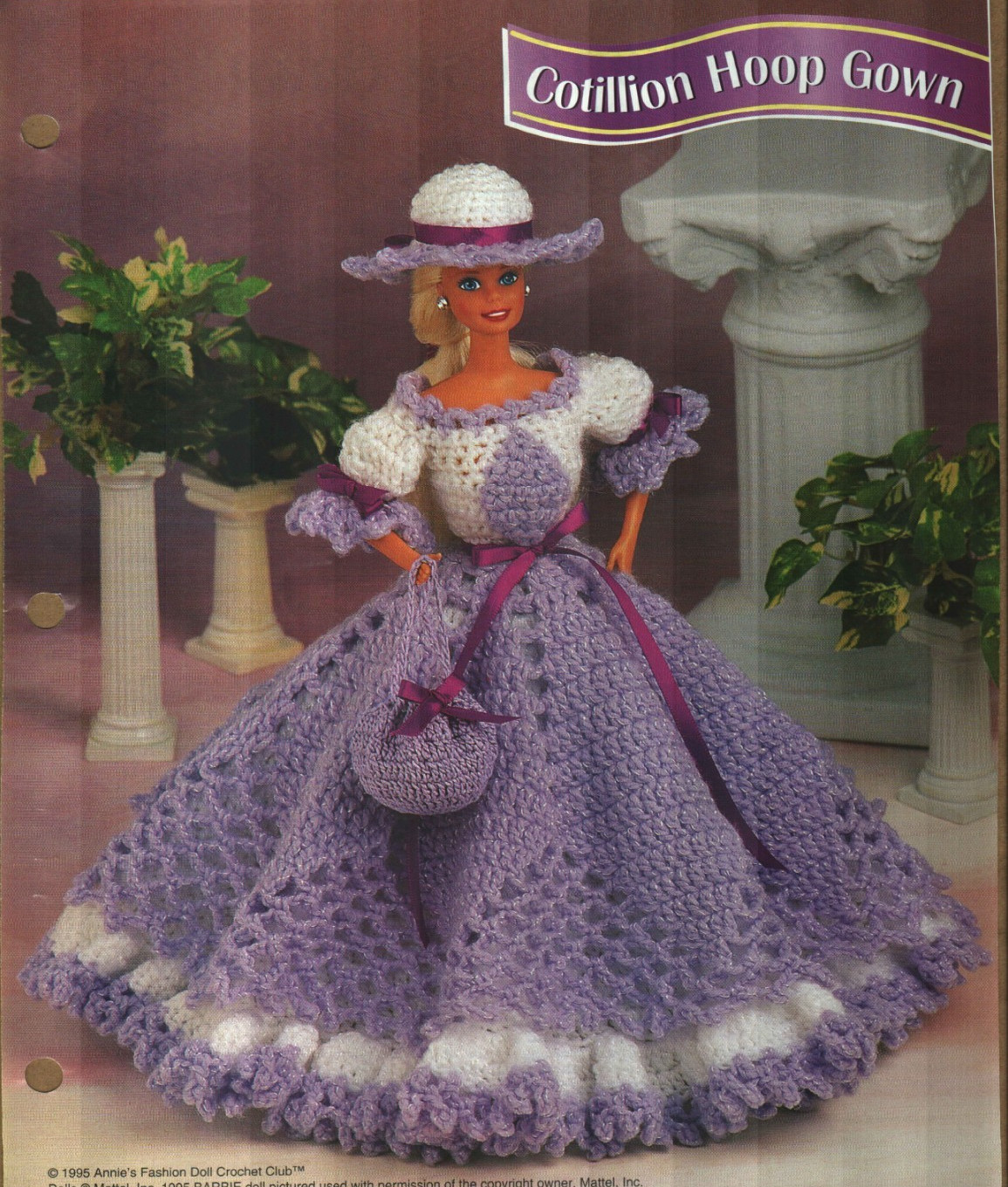 NEW COTILLION HOOP GOWN DRESS FASHION DOLL ANNIE'S CROCHET PATTERN INSTRUCTIONS