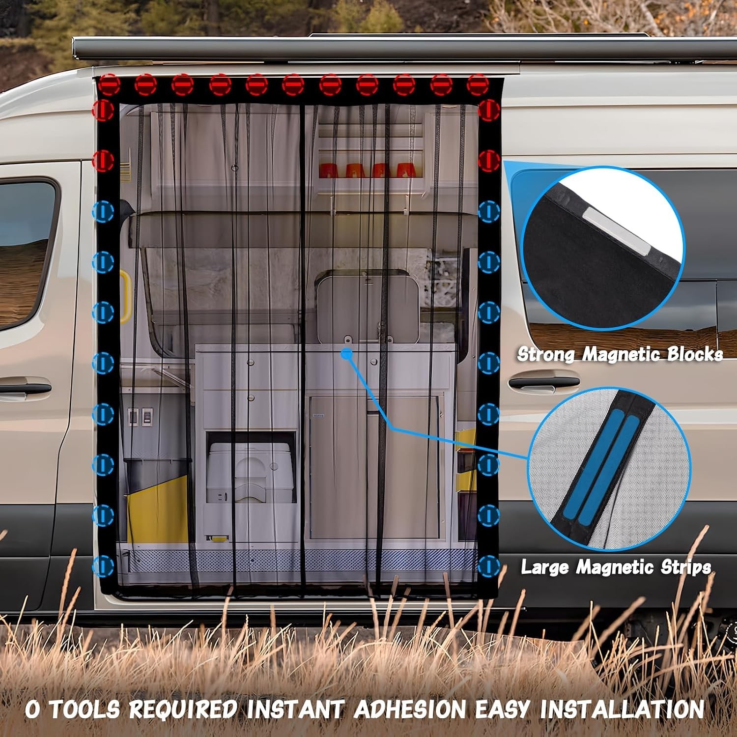 Vanlife Essential: Magnetic Fly Screen for Vans
