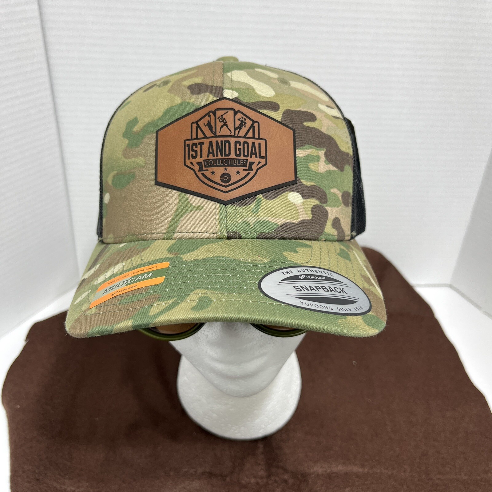 Truckers Hat Cap “ 1st And Goal Collectibles “ Multi Cam New With Tags