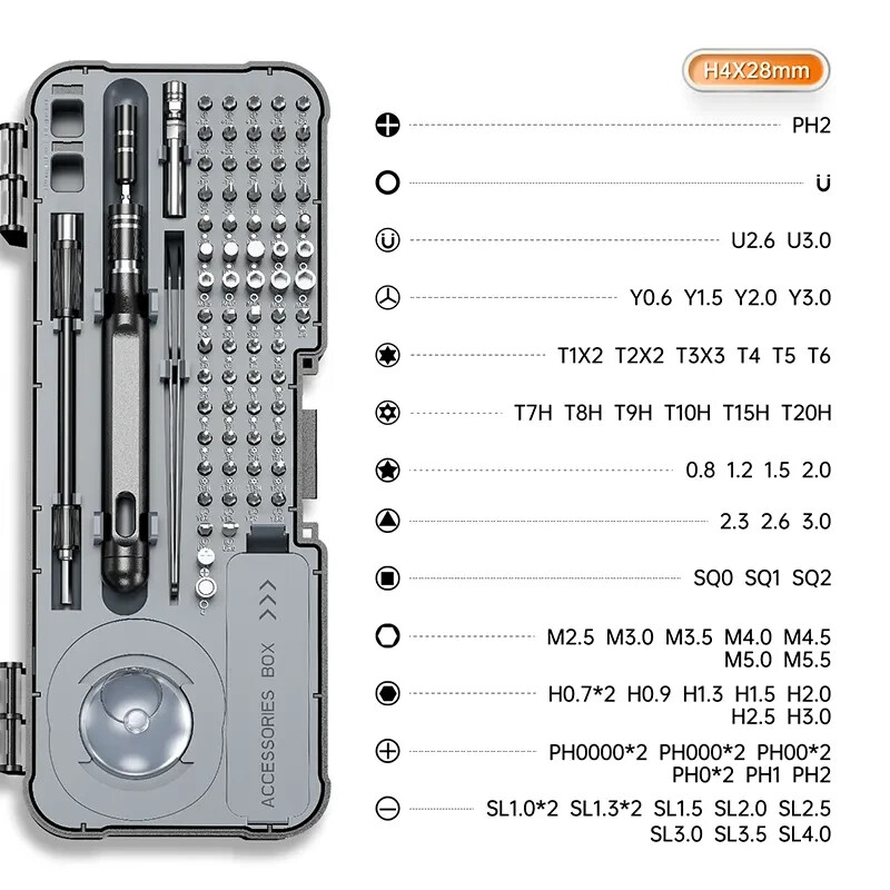 38 In 1 Precision Screwdriver Set Mobile Phone Laptop Computer Tool Kit(Black)